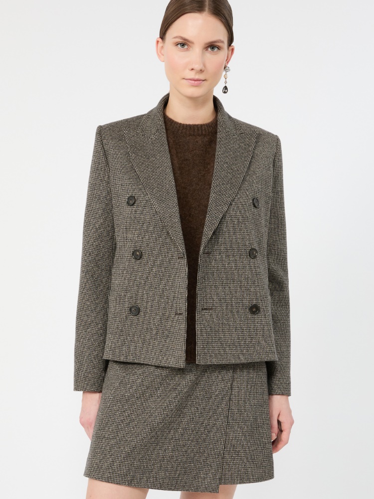 Double-breasted jacket in micro jacquard jersey - Weekend Max Mara