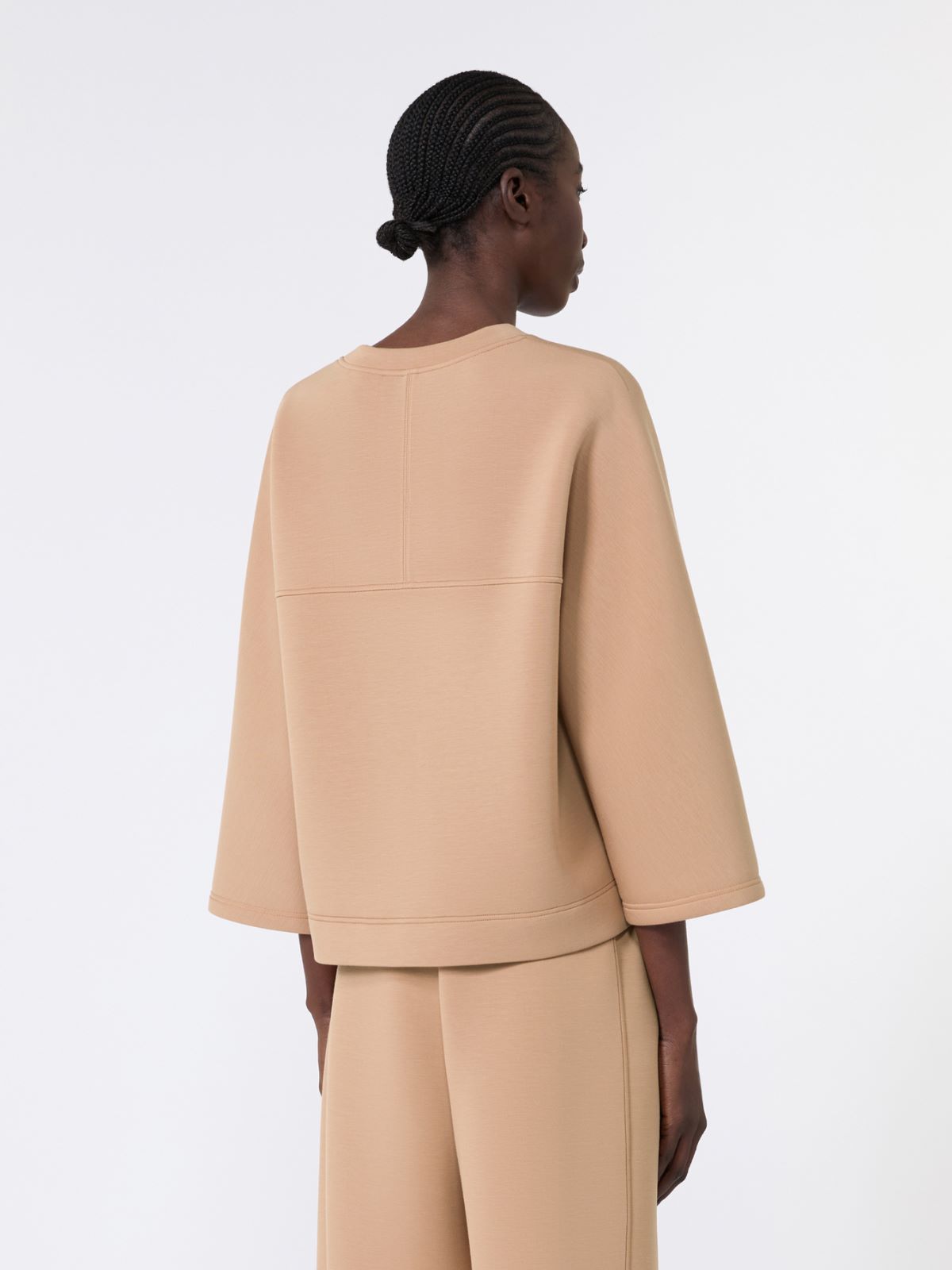 Boxy sweatshirt in scuba jersey - Weekend Max Mara - 3