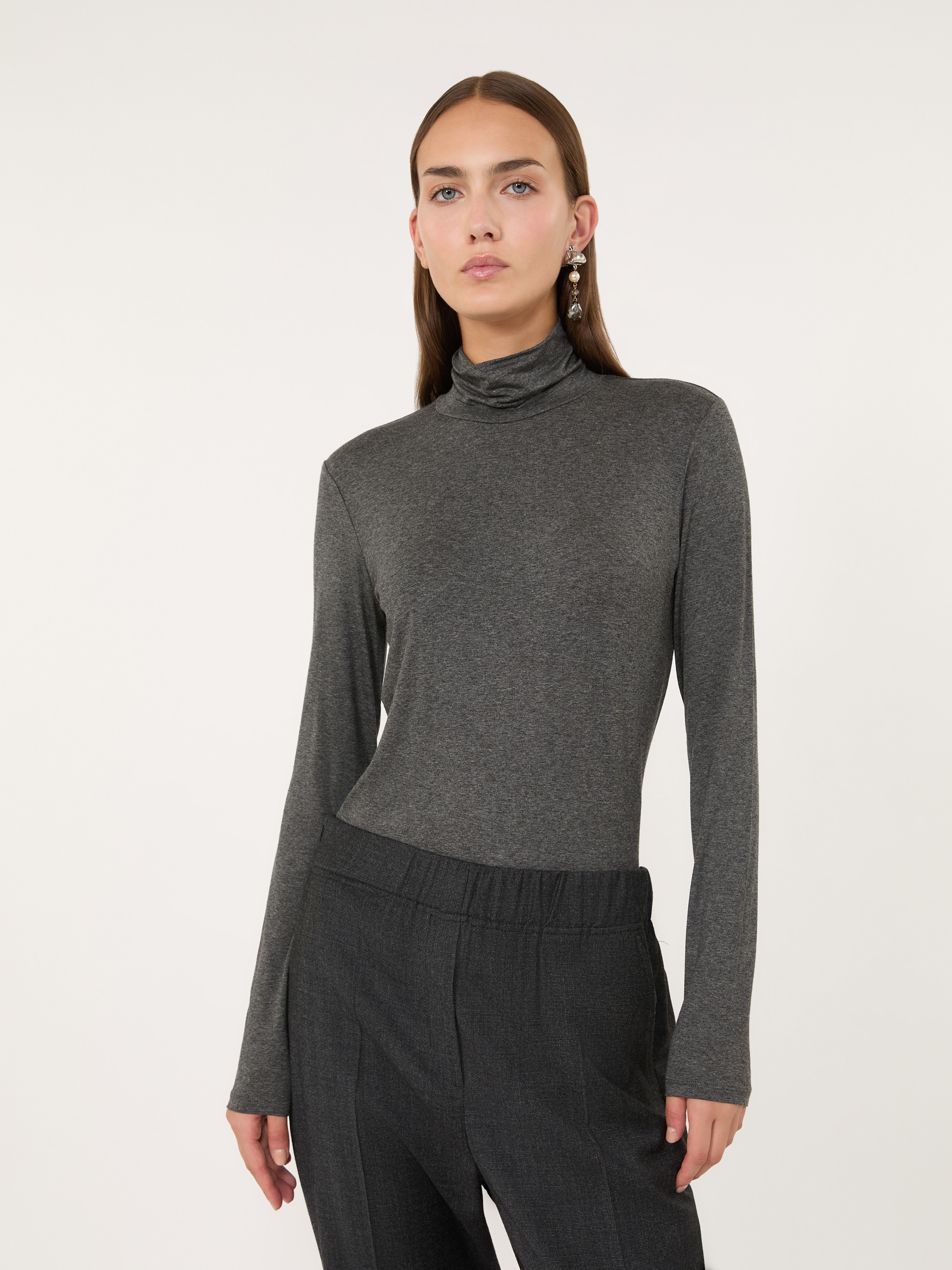 Slim-fit top in stretch viscose jersey - Weekend Max Mara - 4