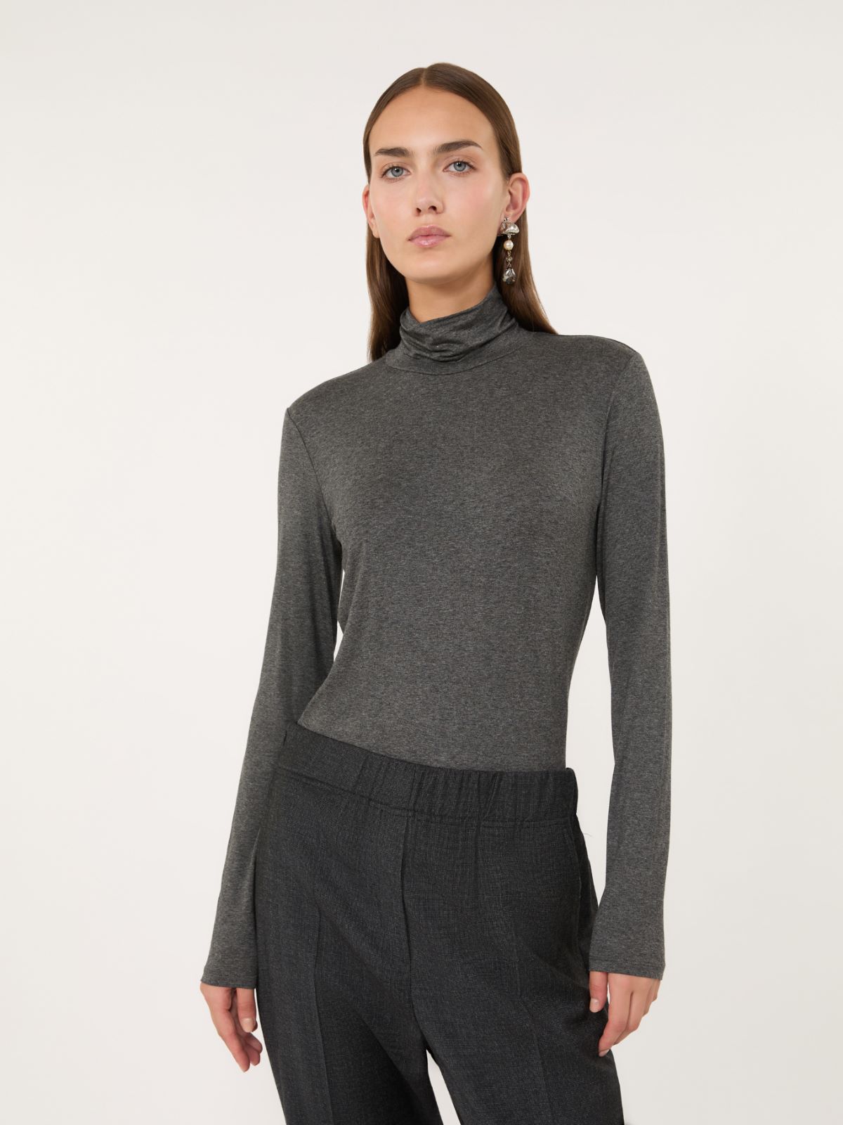 Slim-fit top in stretch viscose jersey - Weekend Max Mara - 4