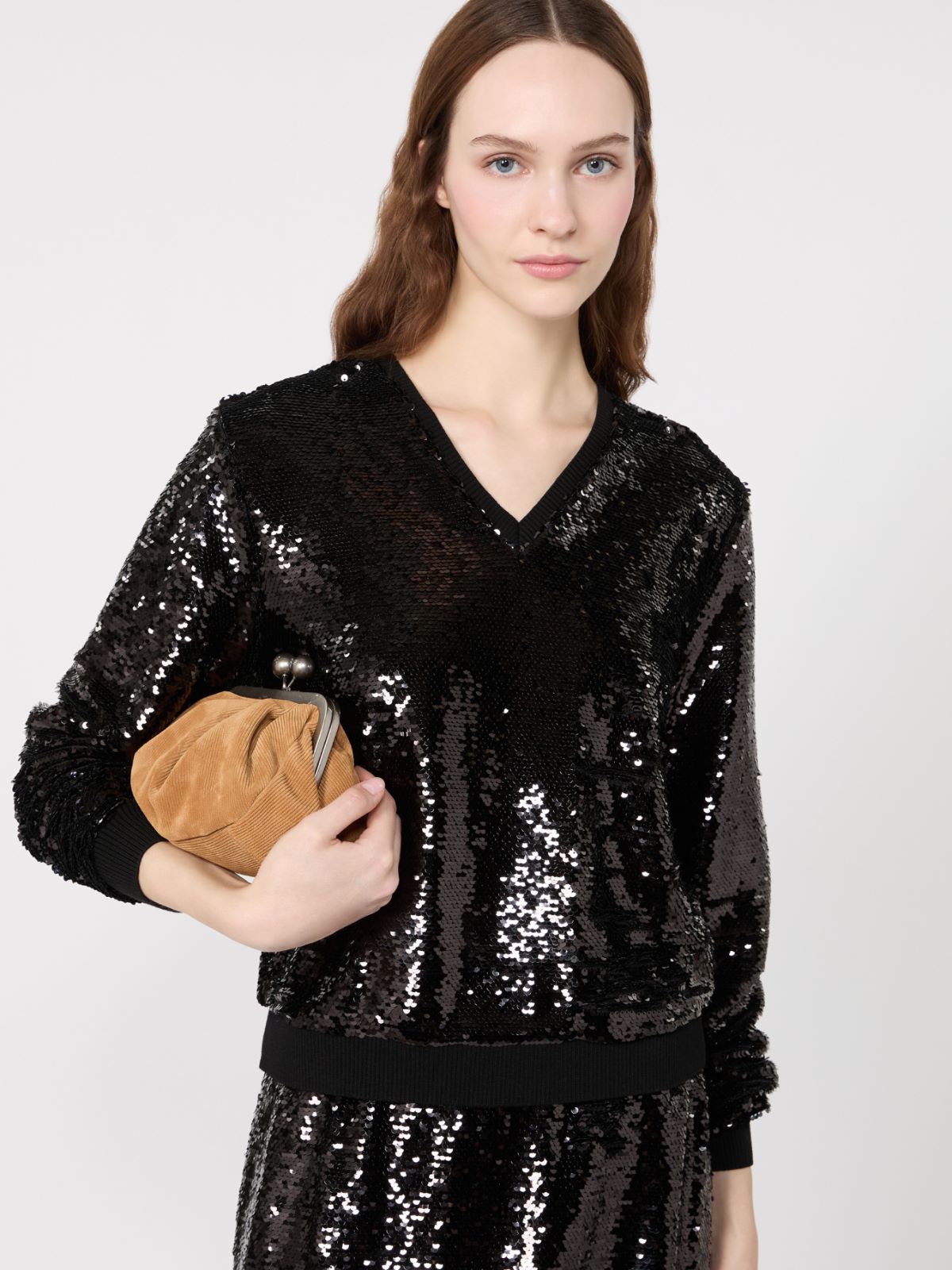 Jersey and sequin blouse - Weekend Max Mara - 4