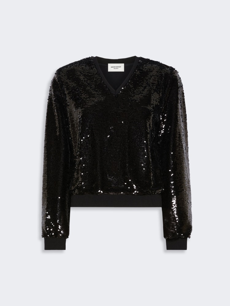 Jersey and sequin blouse - Weekend Max Mara - 2