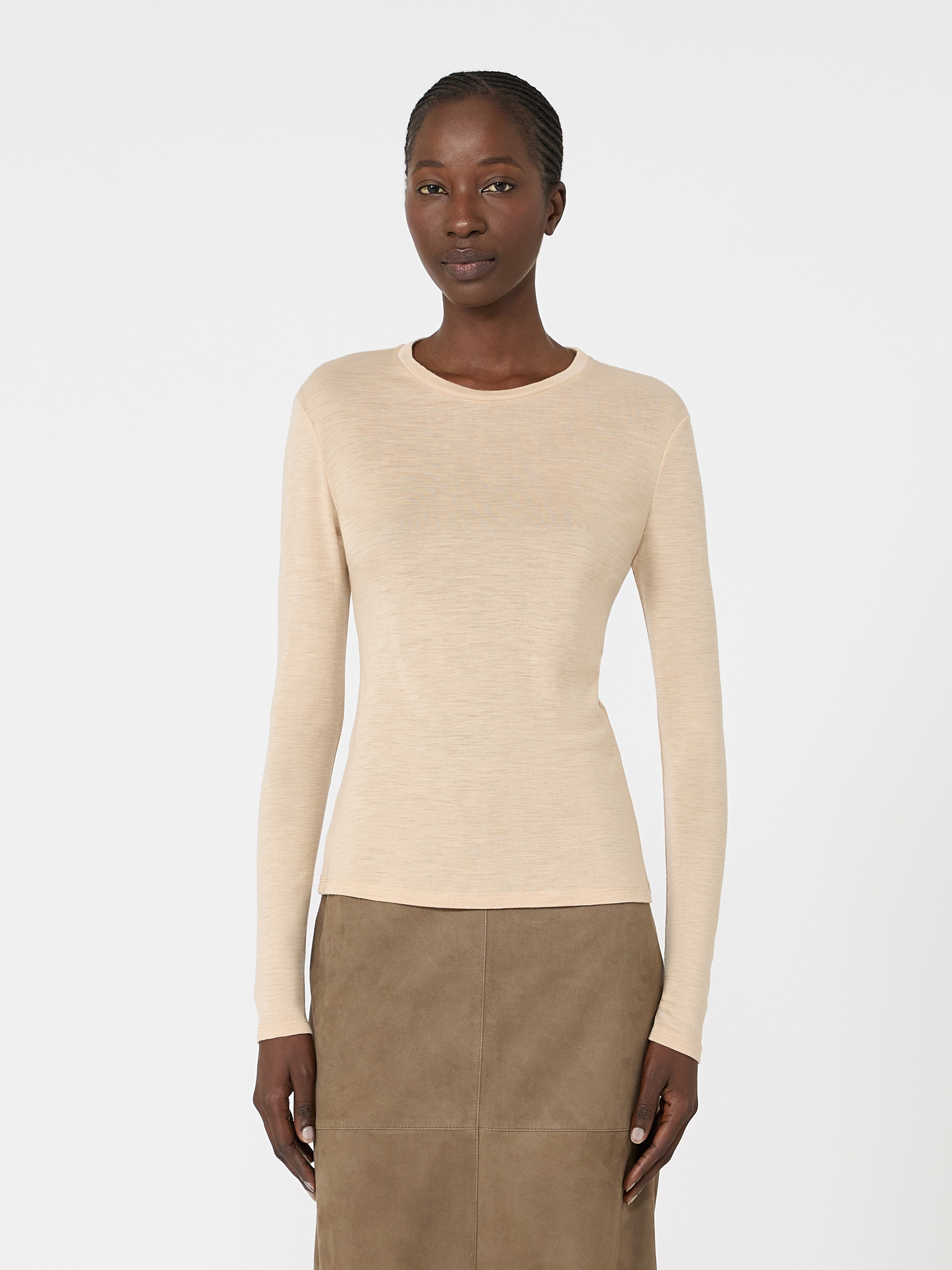Wool and silk gauze jersey T-shirt - Weekend Max Mara - 2