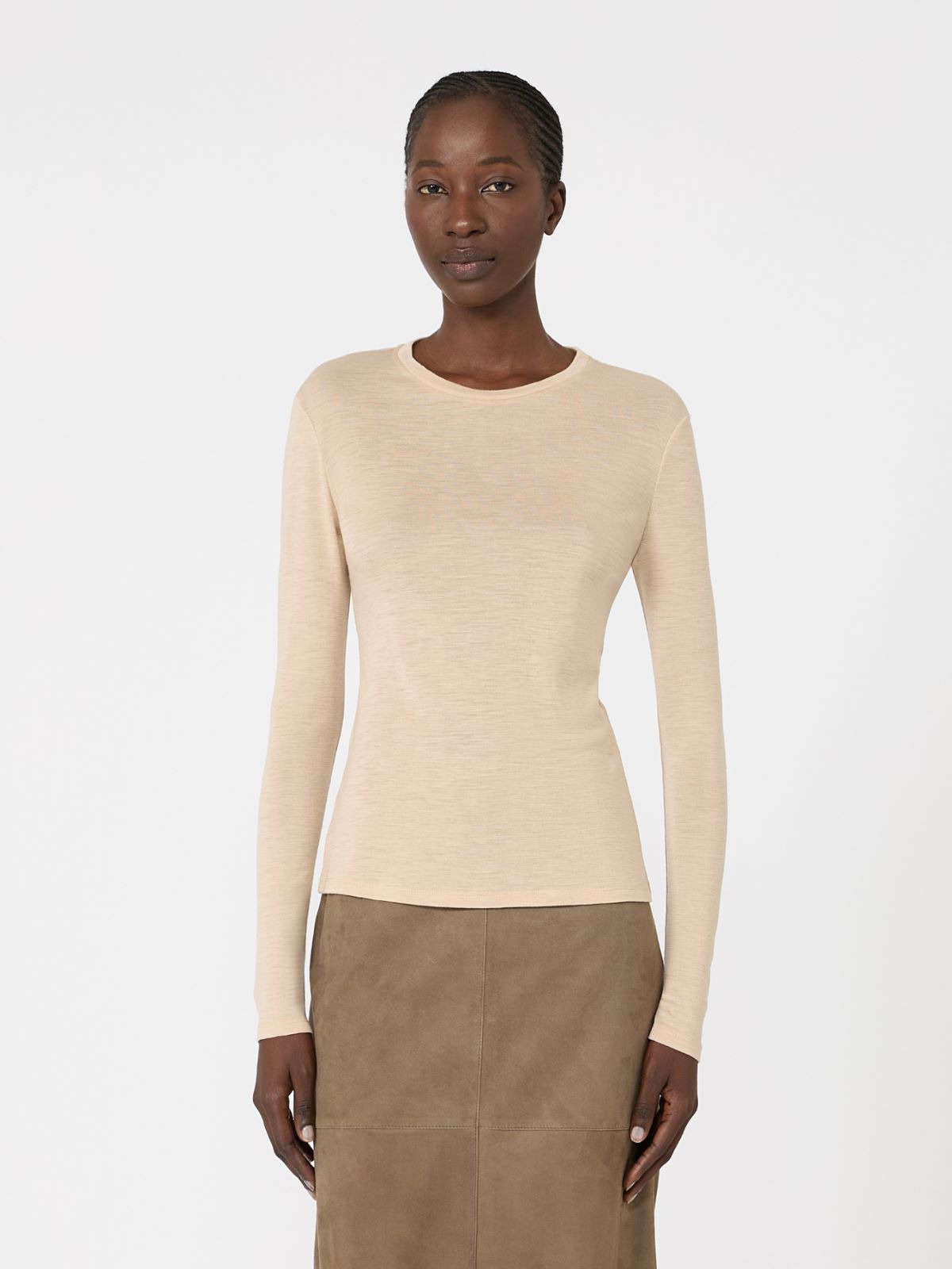 Wool and silk gauze jersey T-shirt - Weekend Max Mara - 2
