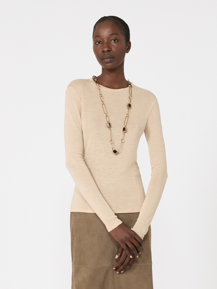 Wool and silk gauze jersey T-shirt - Weekend Max Mara