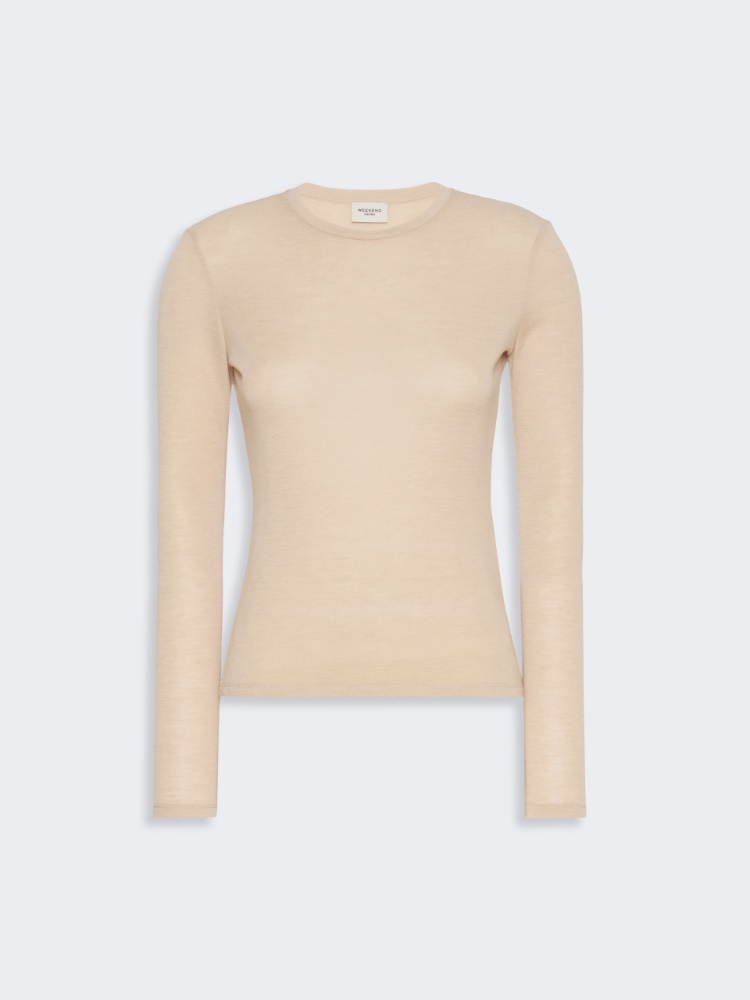 Wool and silk gauze jersey T-shirt - Weekend Max Mara - 2