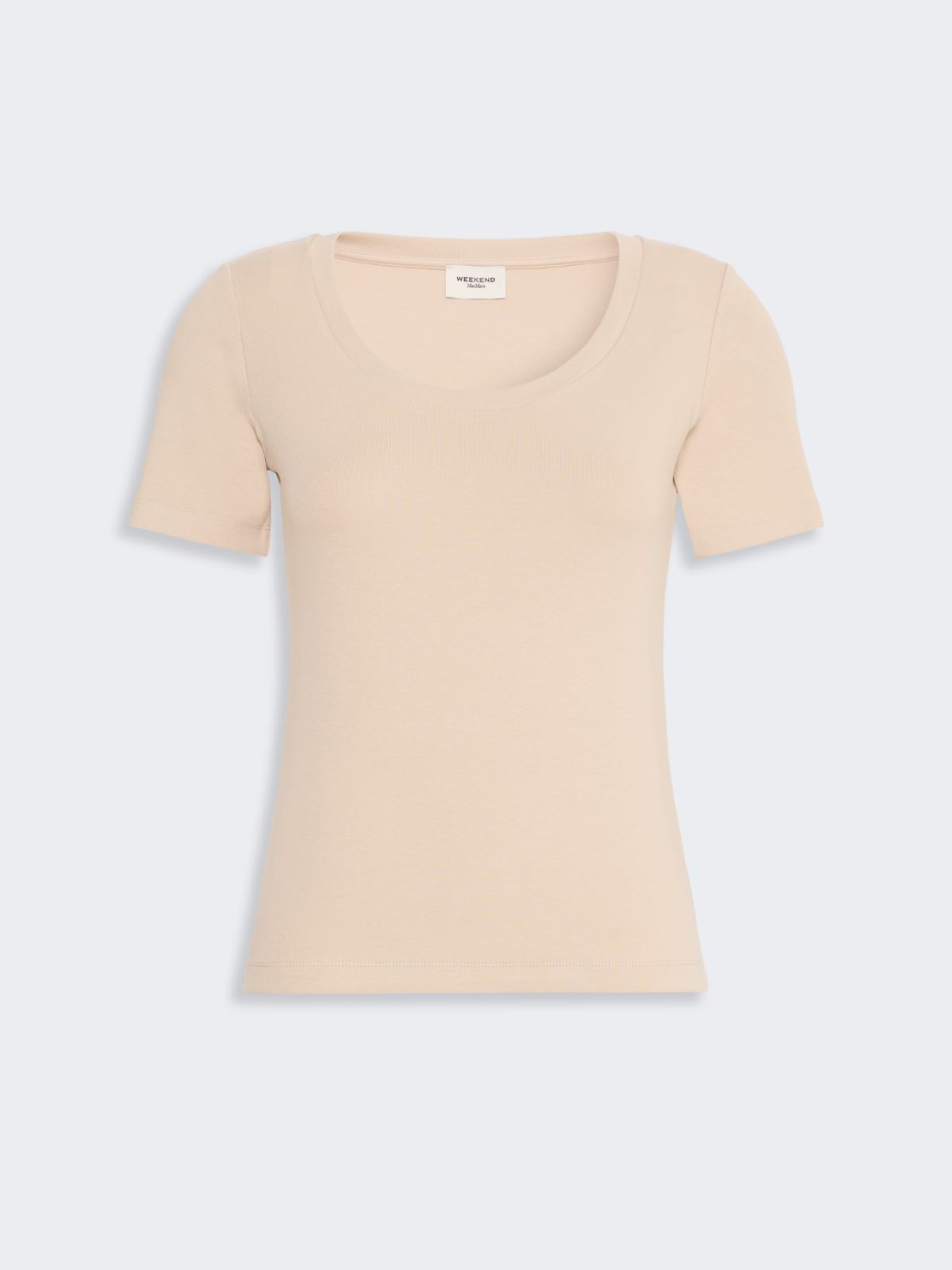 Fine rib-knit jersey T-shirt - PINK - Weekend Max Mara - 5
