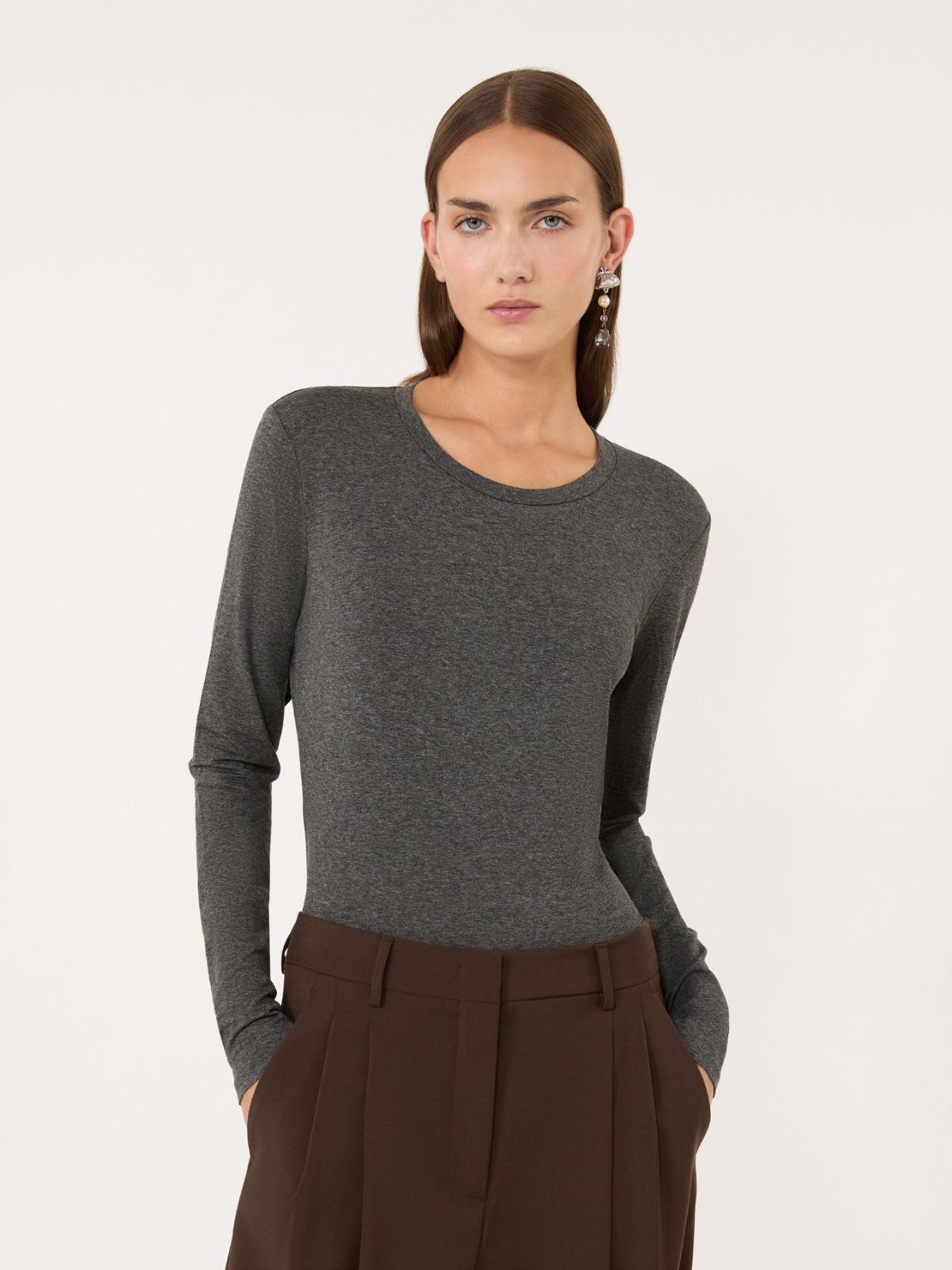 Stretch viscose jersey T-shirt - Weekend Max Mara - 4