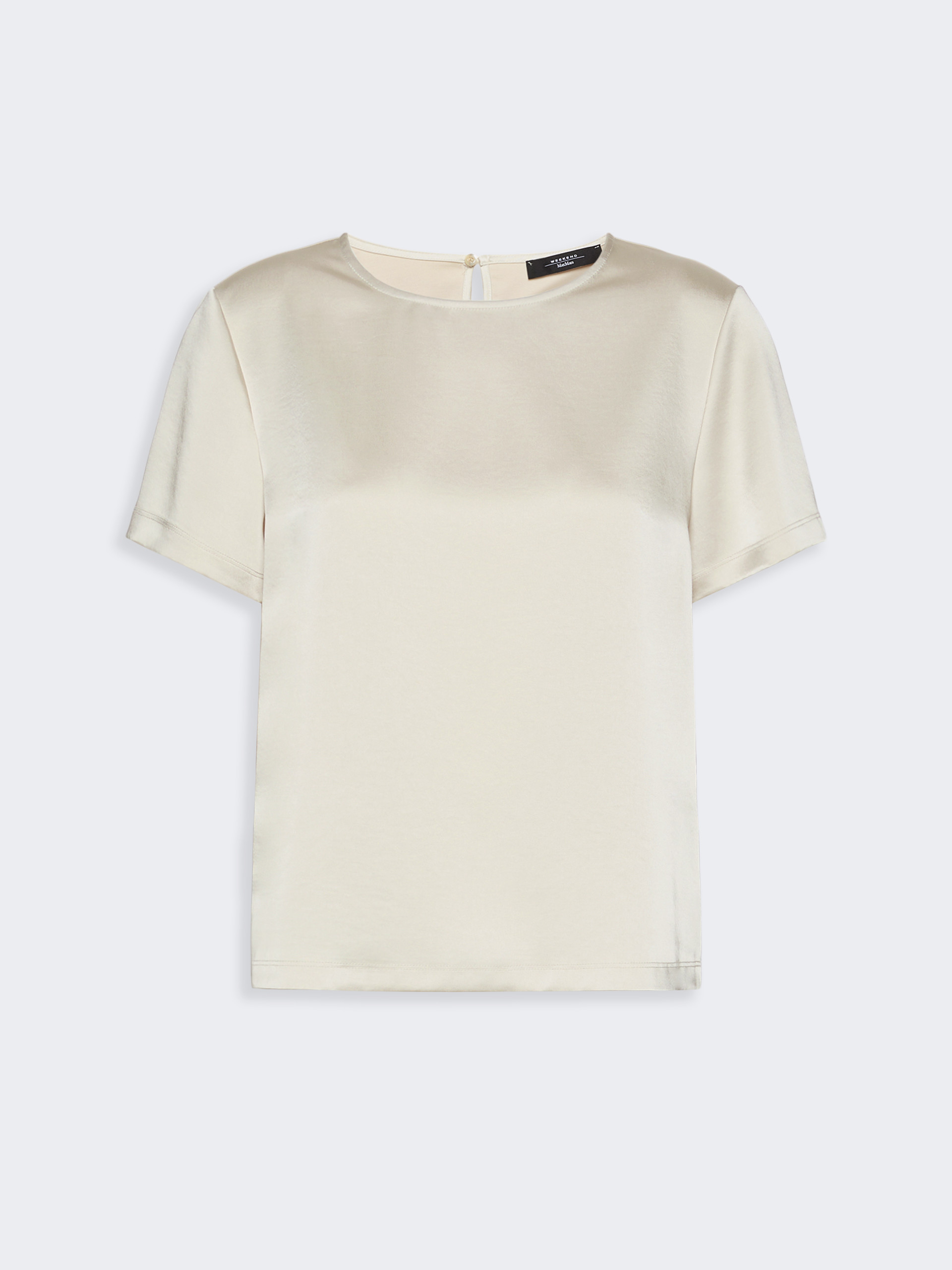 Satin crew-neck T-shirt - IVORY - Weekend Max Mara - 5