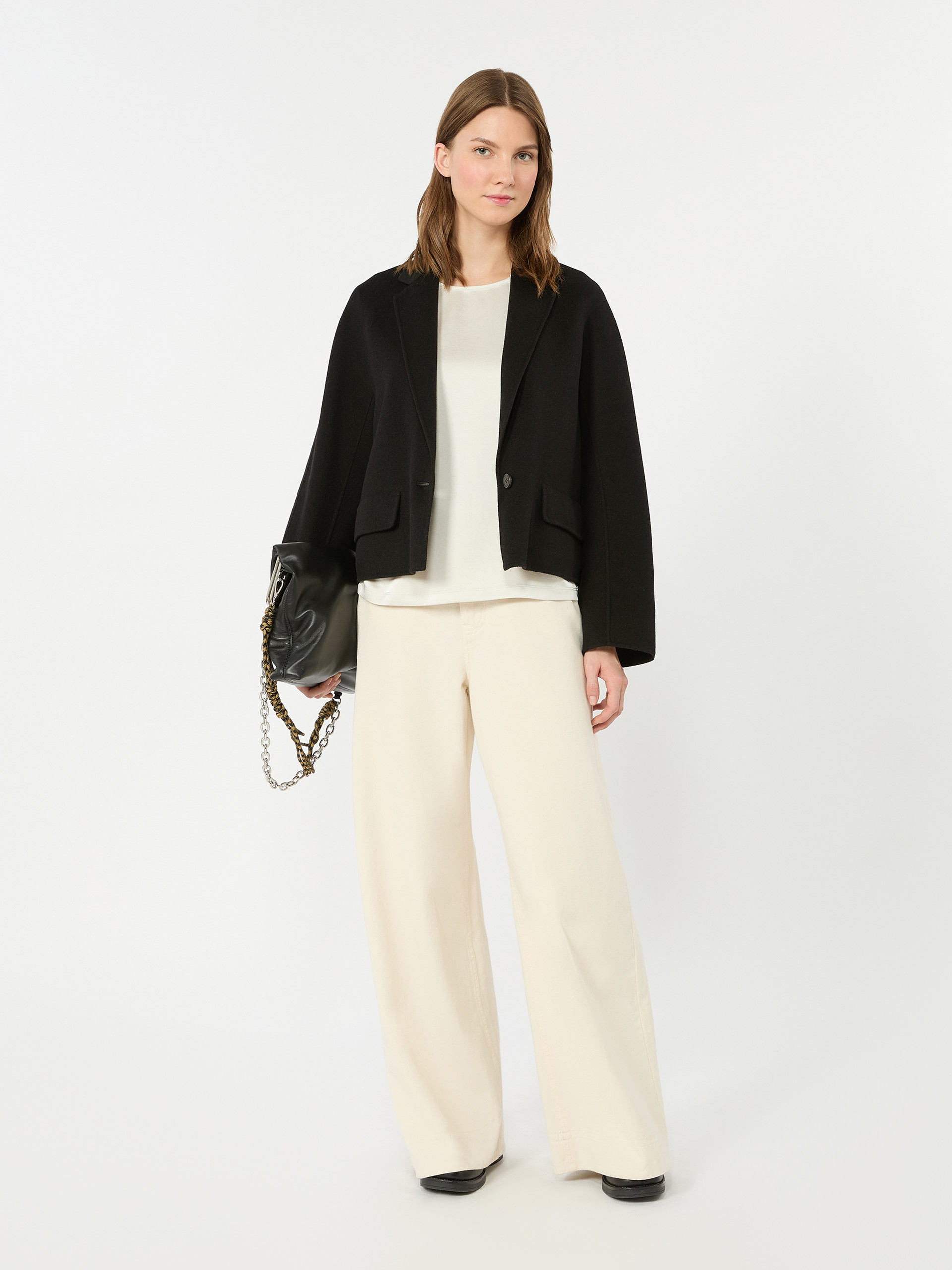 Satin crew-neck T-shirt - IVORY - Weekend Max Mara