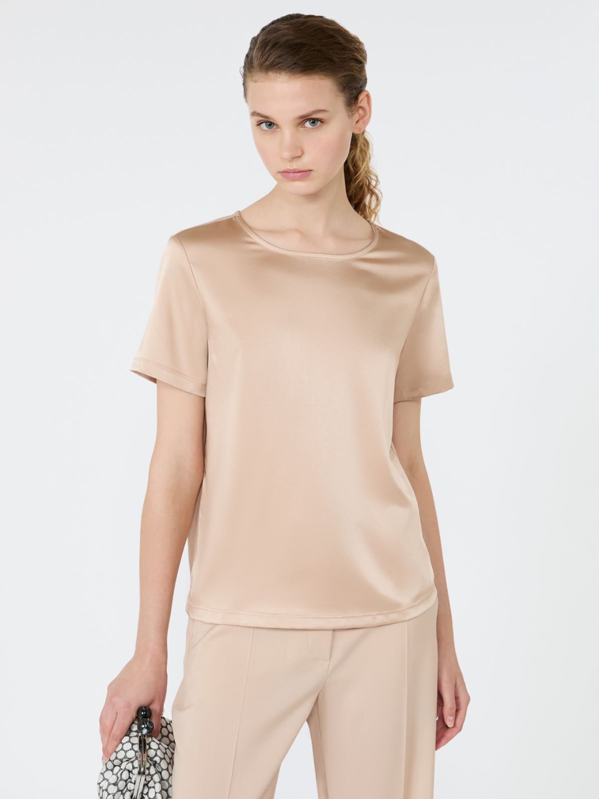 Satin crew-neck T-shirt - Weekend Max Mara - 4
