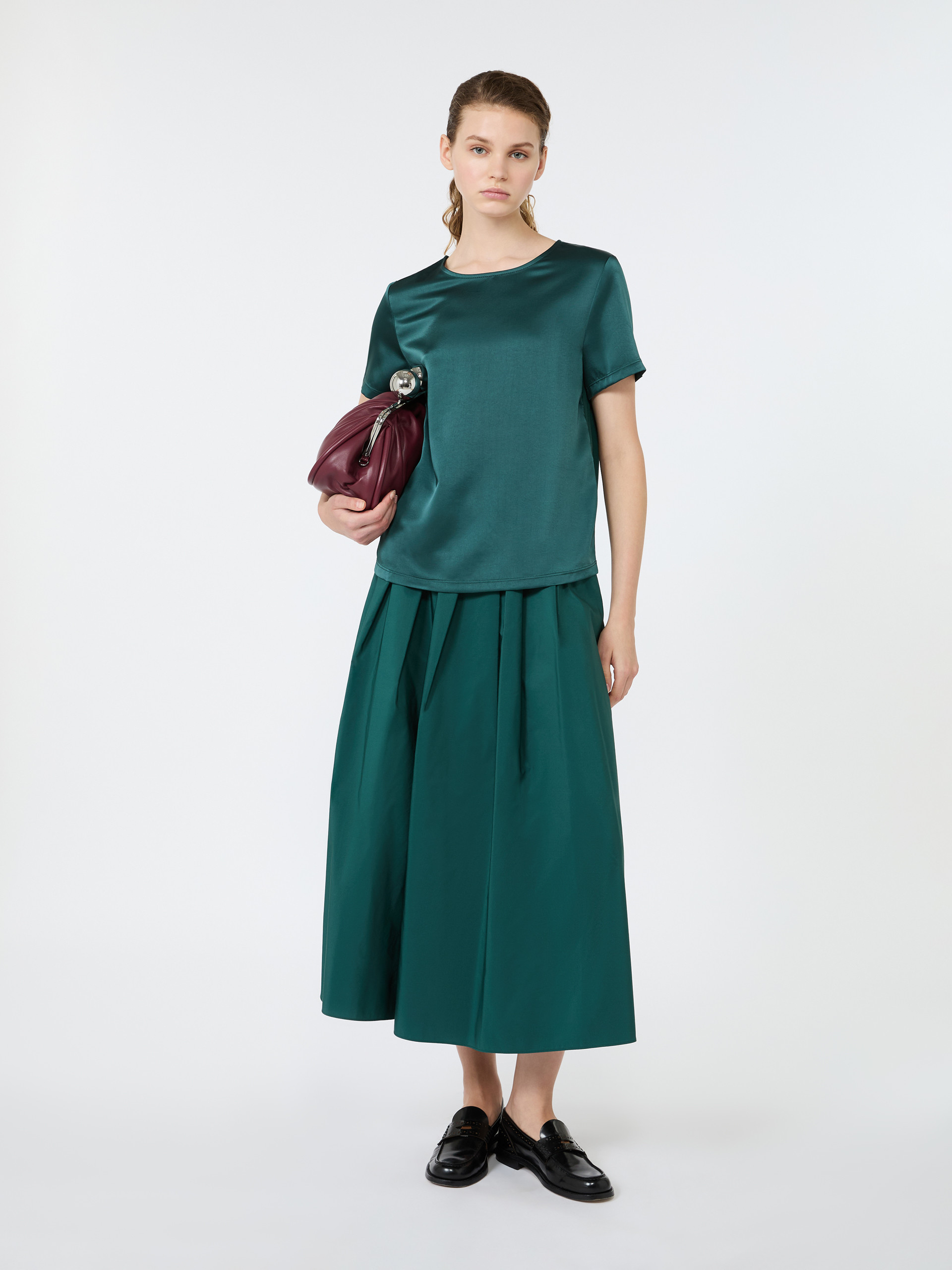 Satin crew-neck T-shirt - Weekend Max Mara