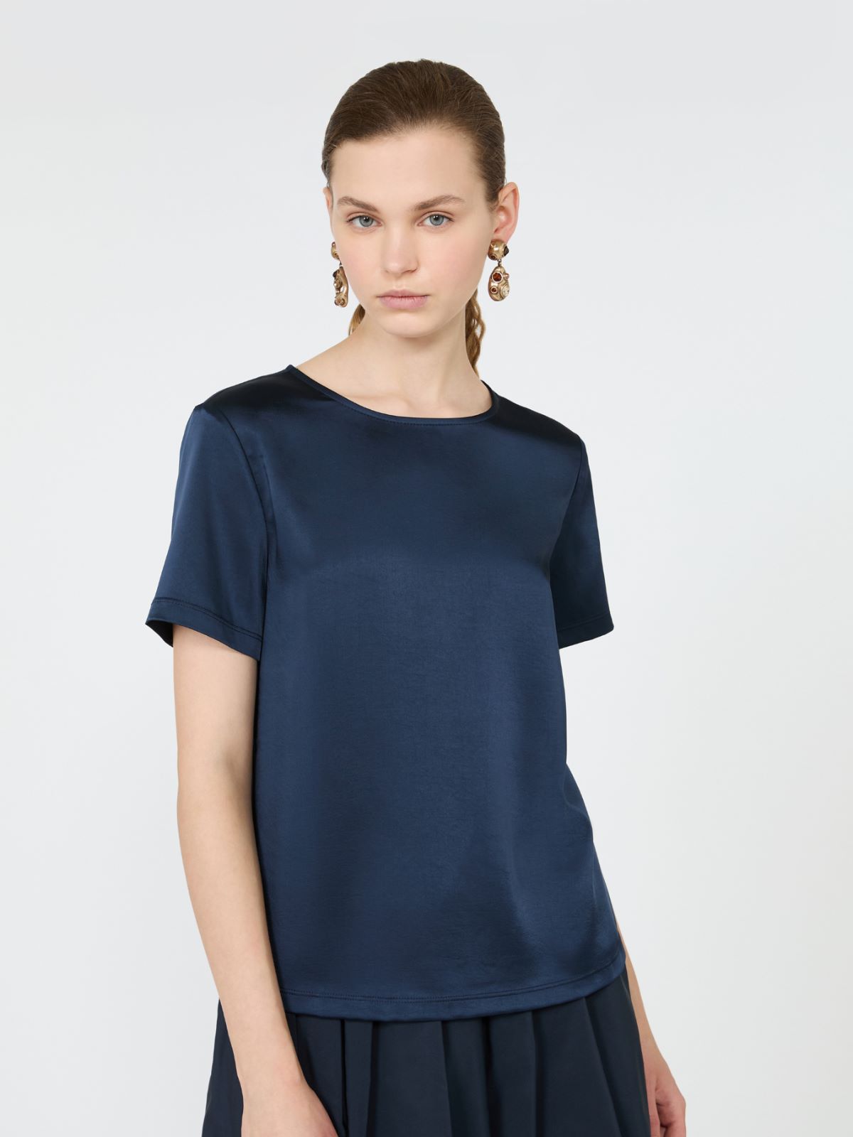 Satin crew-neck T-shirt - Weekend Max Mara - 4