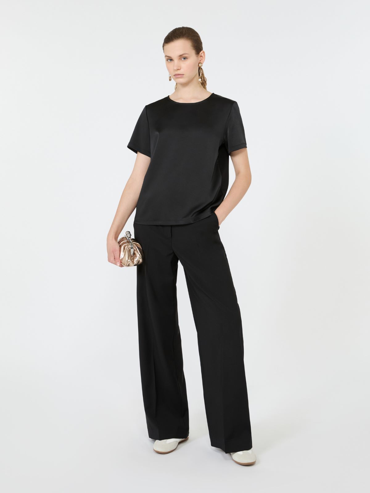 Satin crew-neck T-shirt - Weekend Max Mara - 4