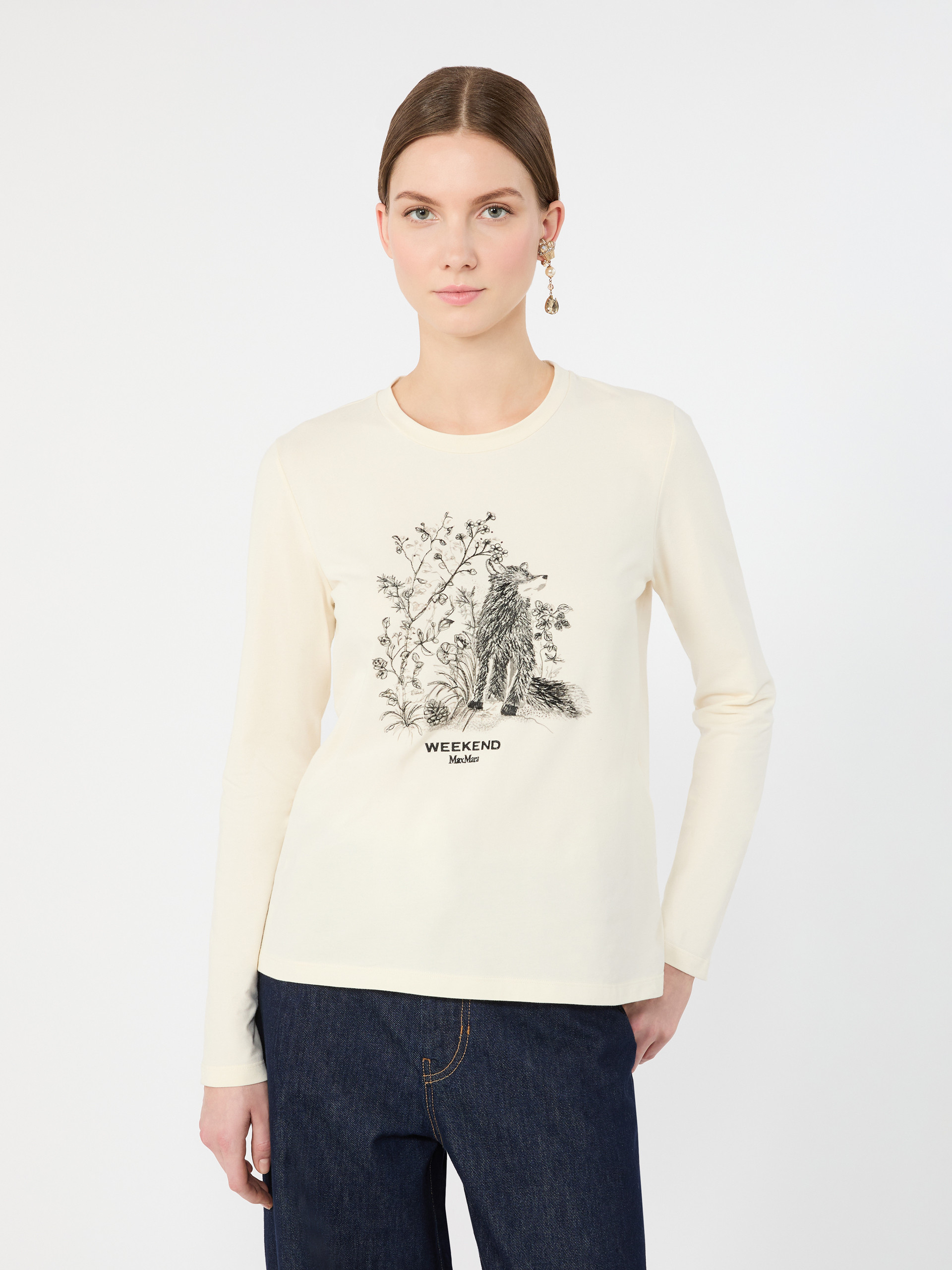 Long-sleeved jersey T-shirt - Weekend Max Mara - 4