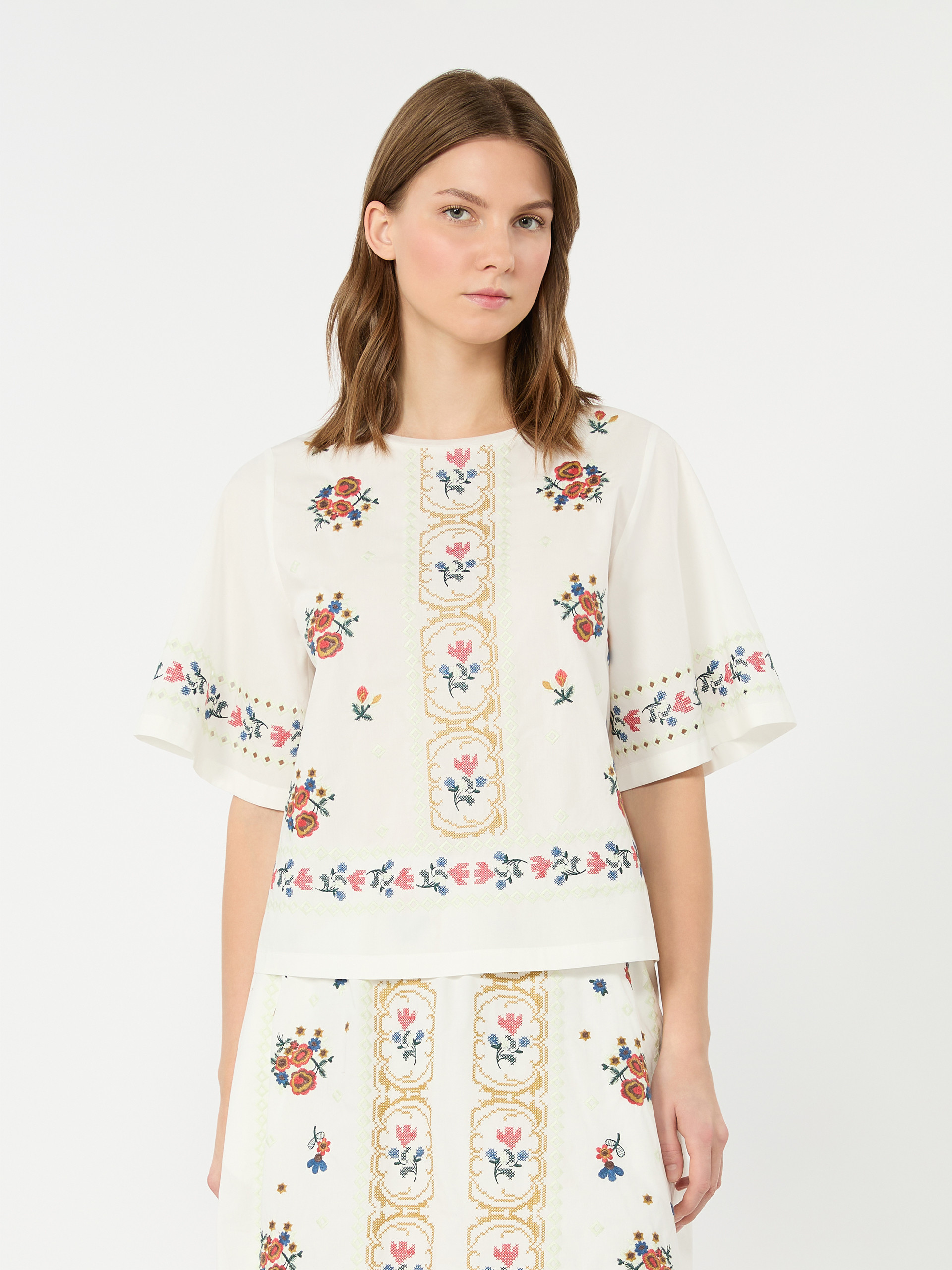 Embroidered T-shirt - WHITE - Weekend Max Mara - 2