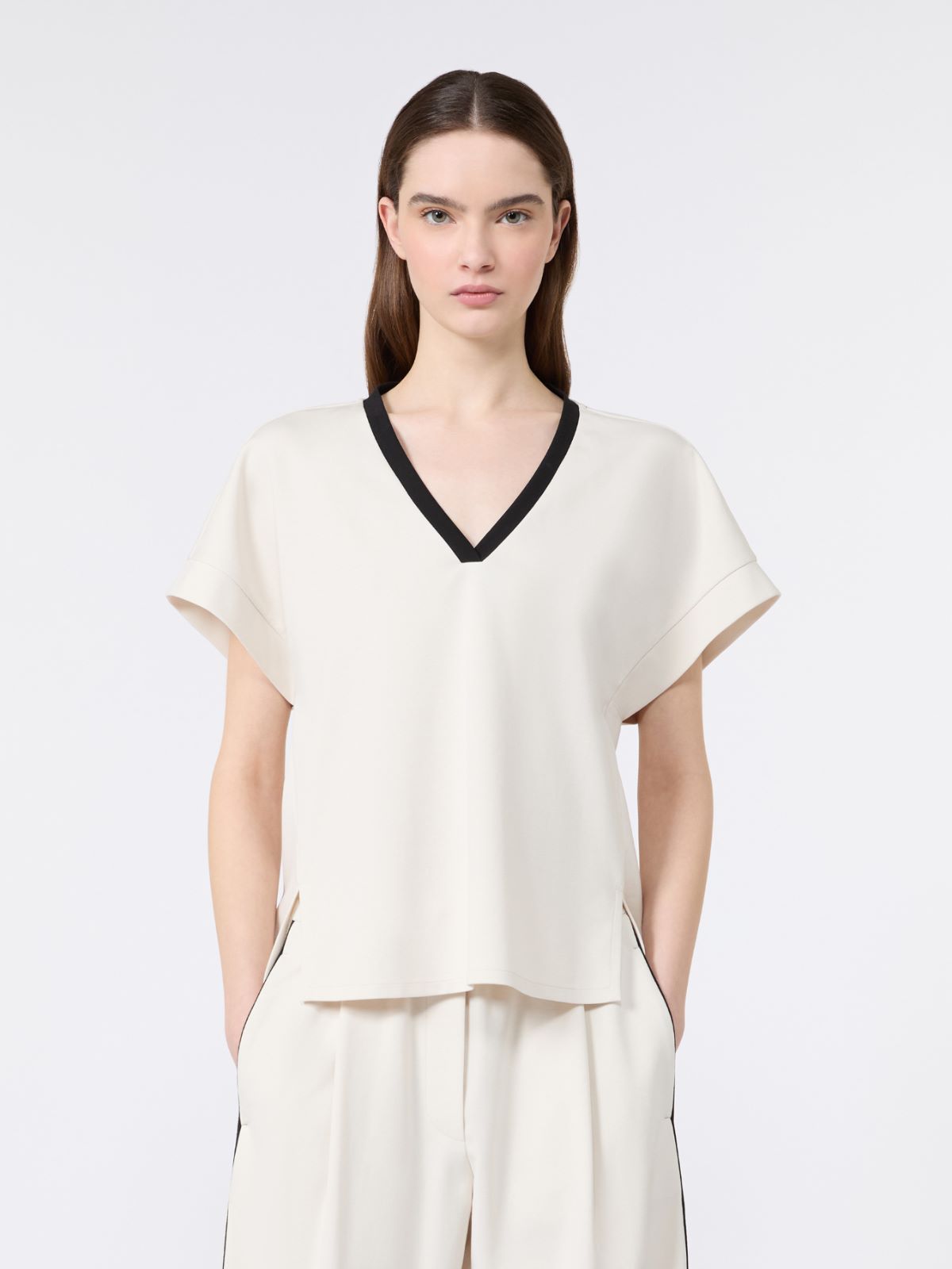Milano jersey boxy T-shirt - IVORY - Weekend Max Mara - 2