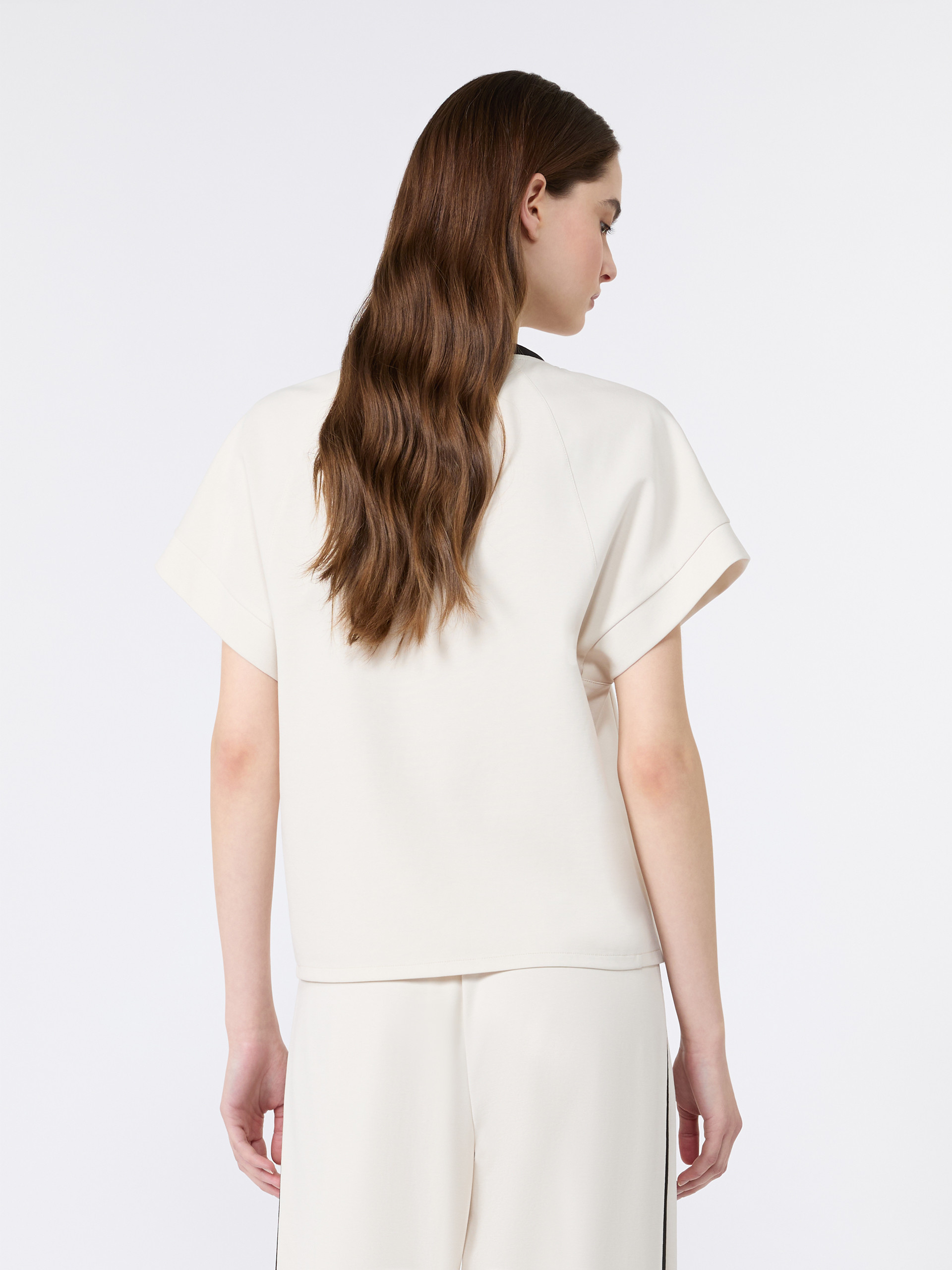 Milano jersey boxy T-shirt - IVORY - Weekend Max Mara - 3