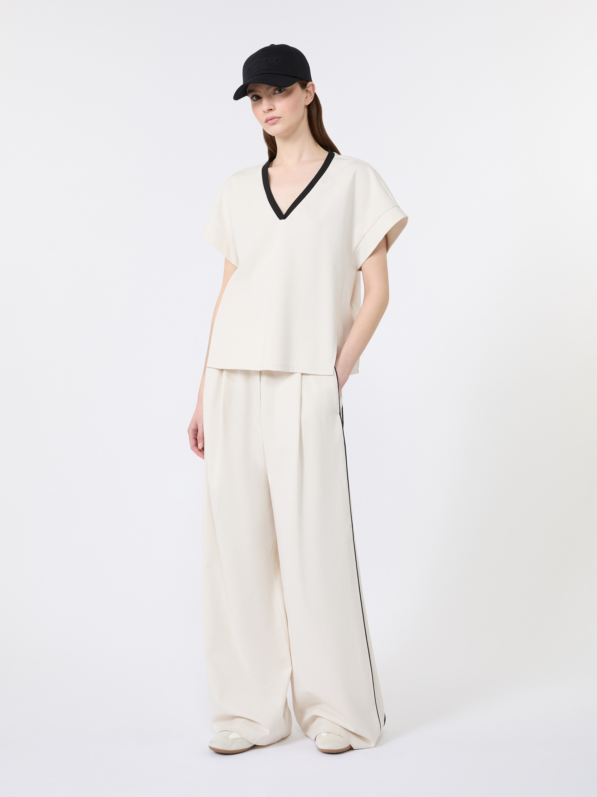 Milano jersey boxy T-shirt - IVORY - Weekend Max Mara