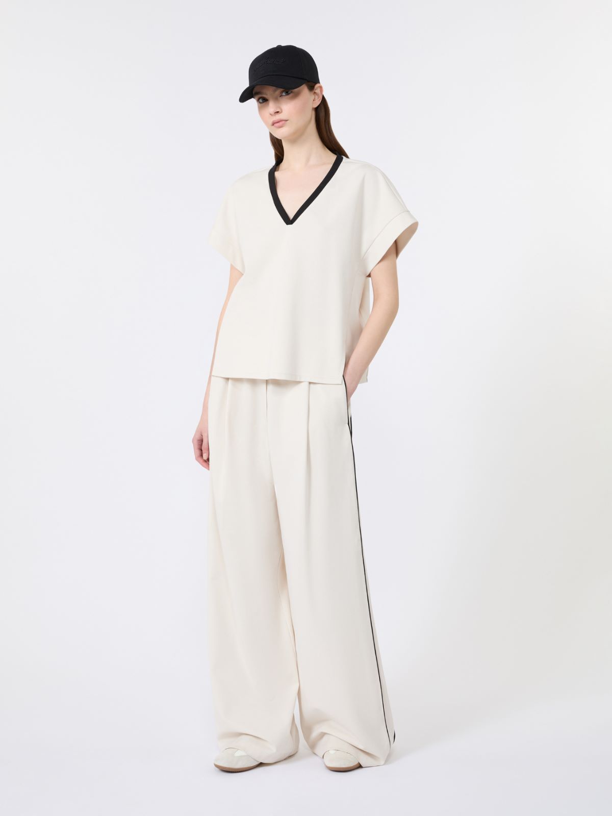 Milano jersey boxy T-shirt - IVORY - Weekend Max Mara