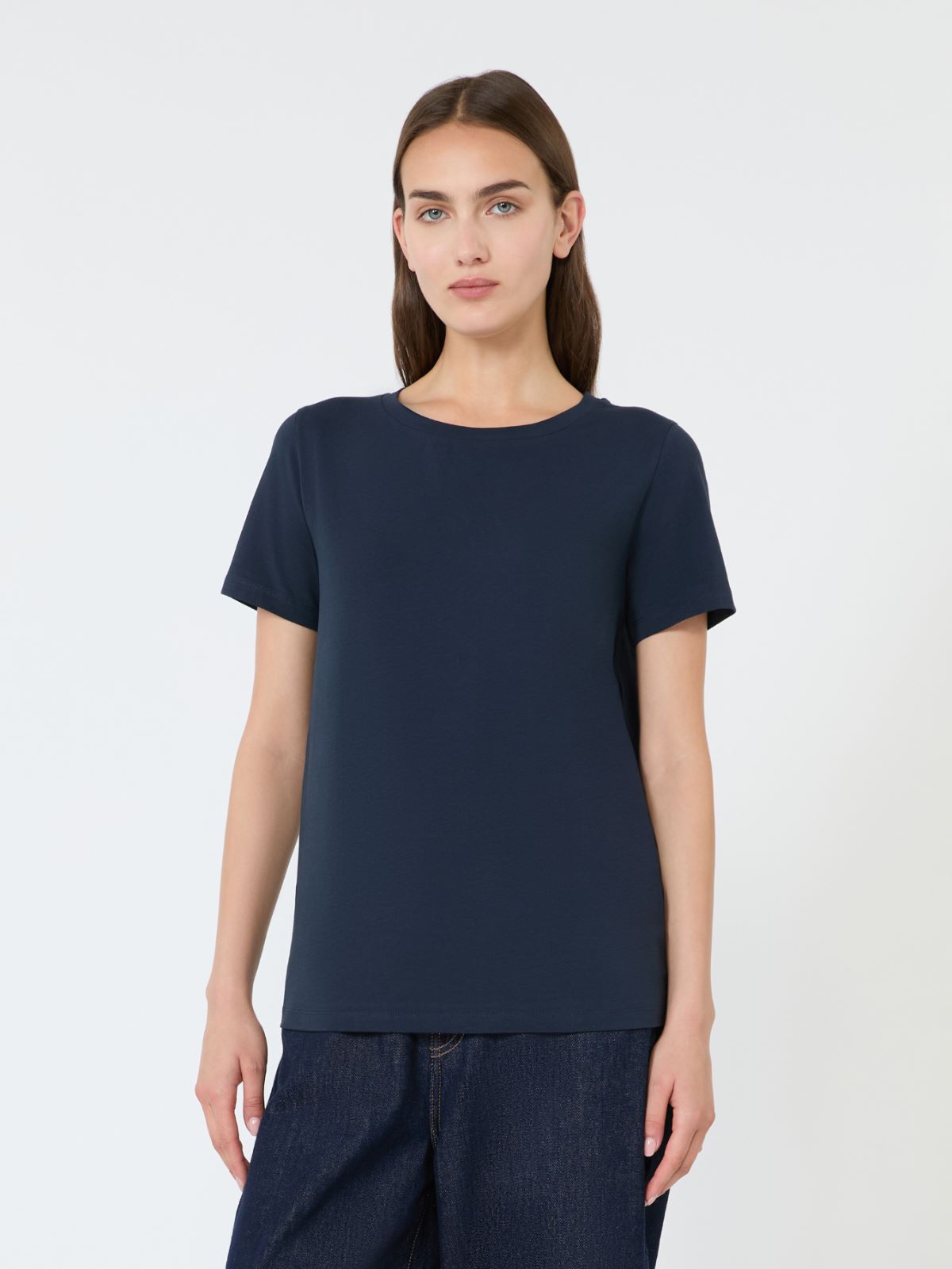Stretch jersey basic T-shirt - NAVY - Weekend Max Mara - 2