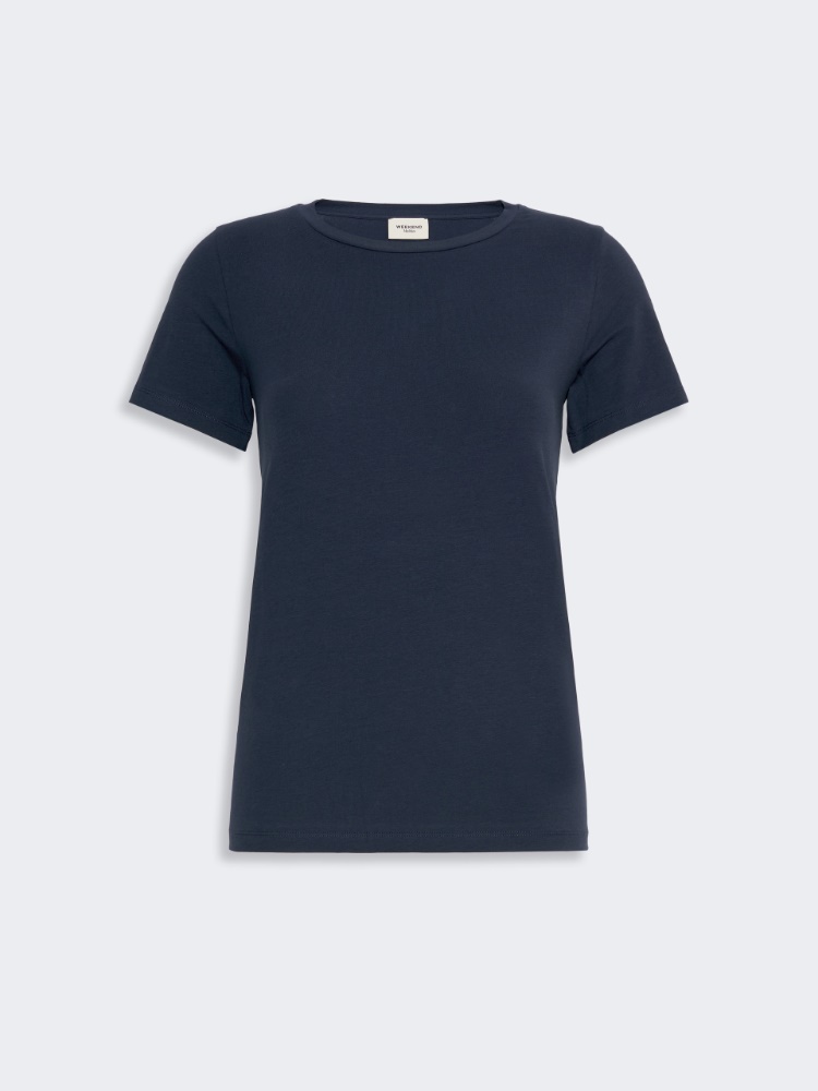 Stretch jersey basic T-shirt - NAVY - Weekend Max Mara - 2