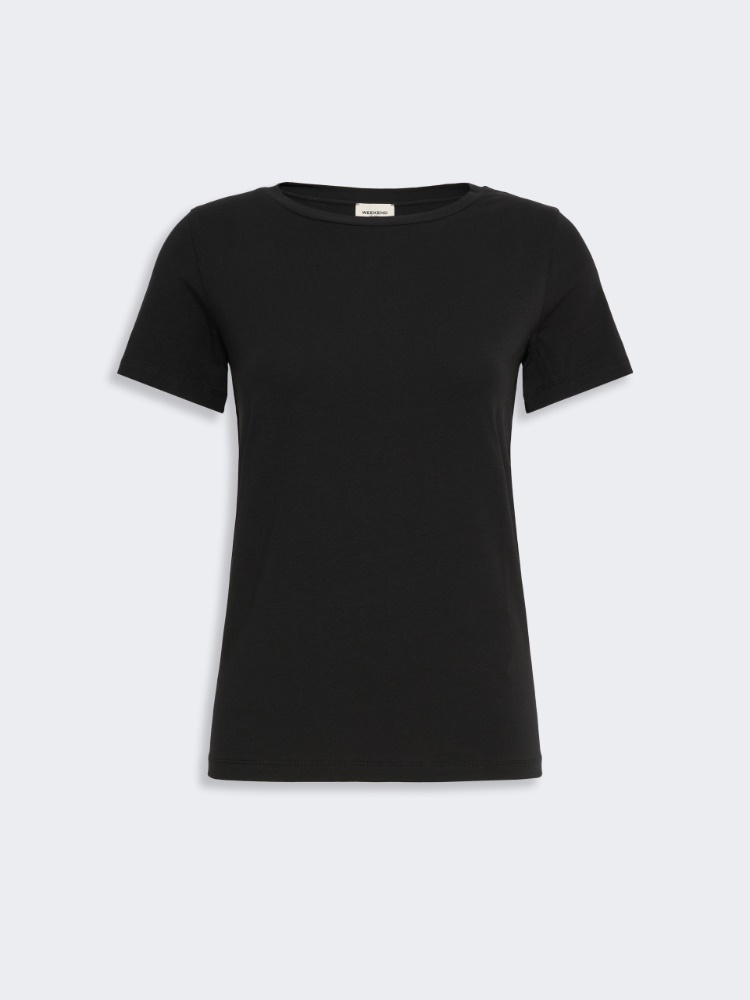 Stretch jersey basic T-shirt - BLACK - Weekend Max Mara - 2