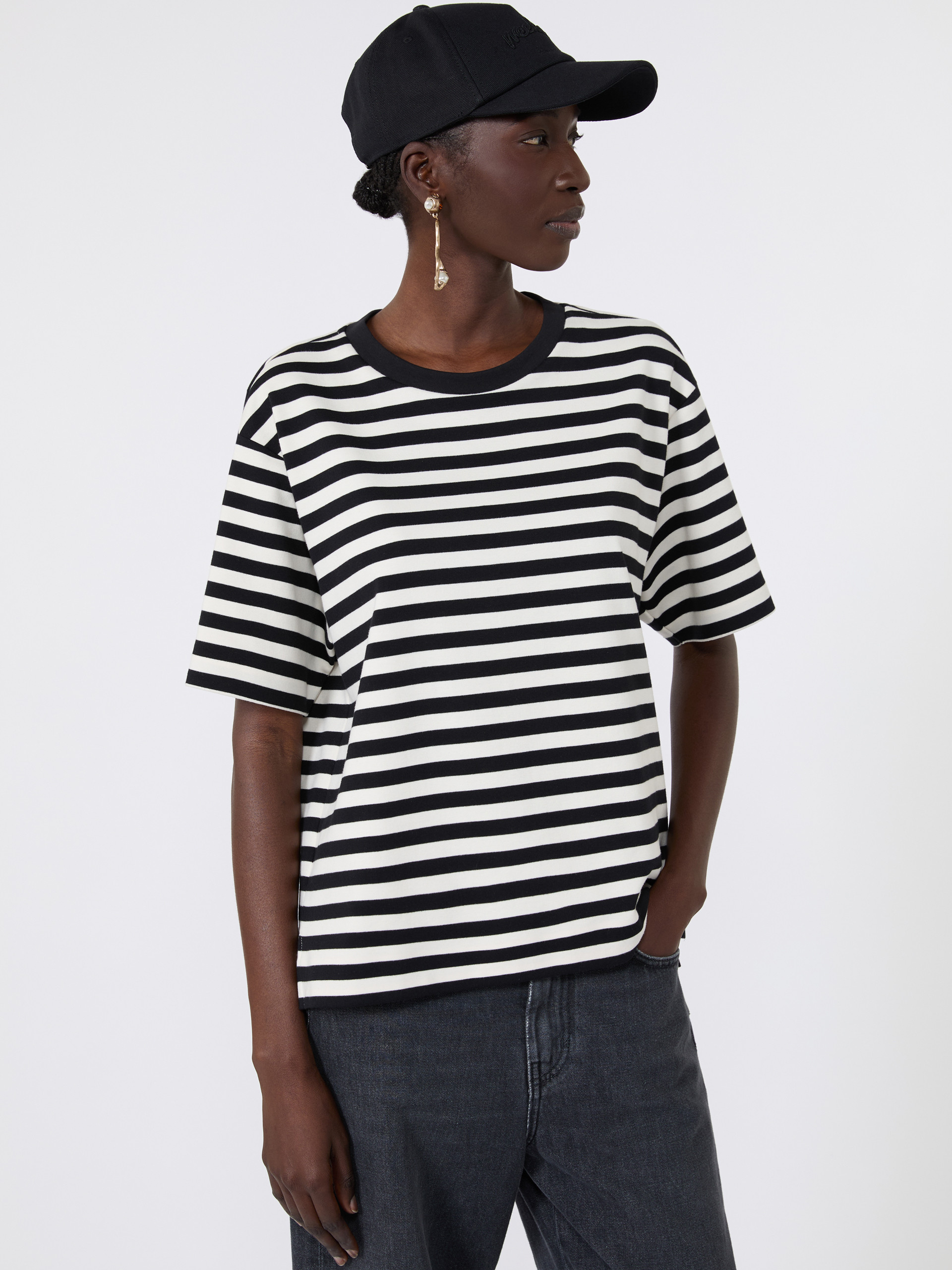 Jersey boxy T-shirt - BLACK - Weekend Max Mara - 4