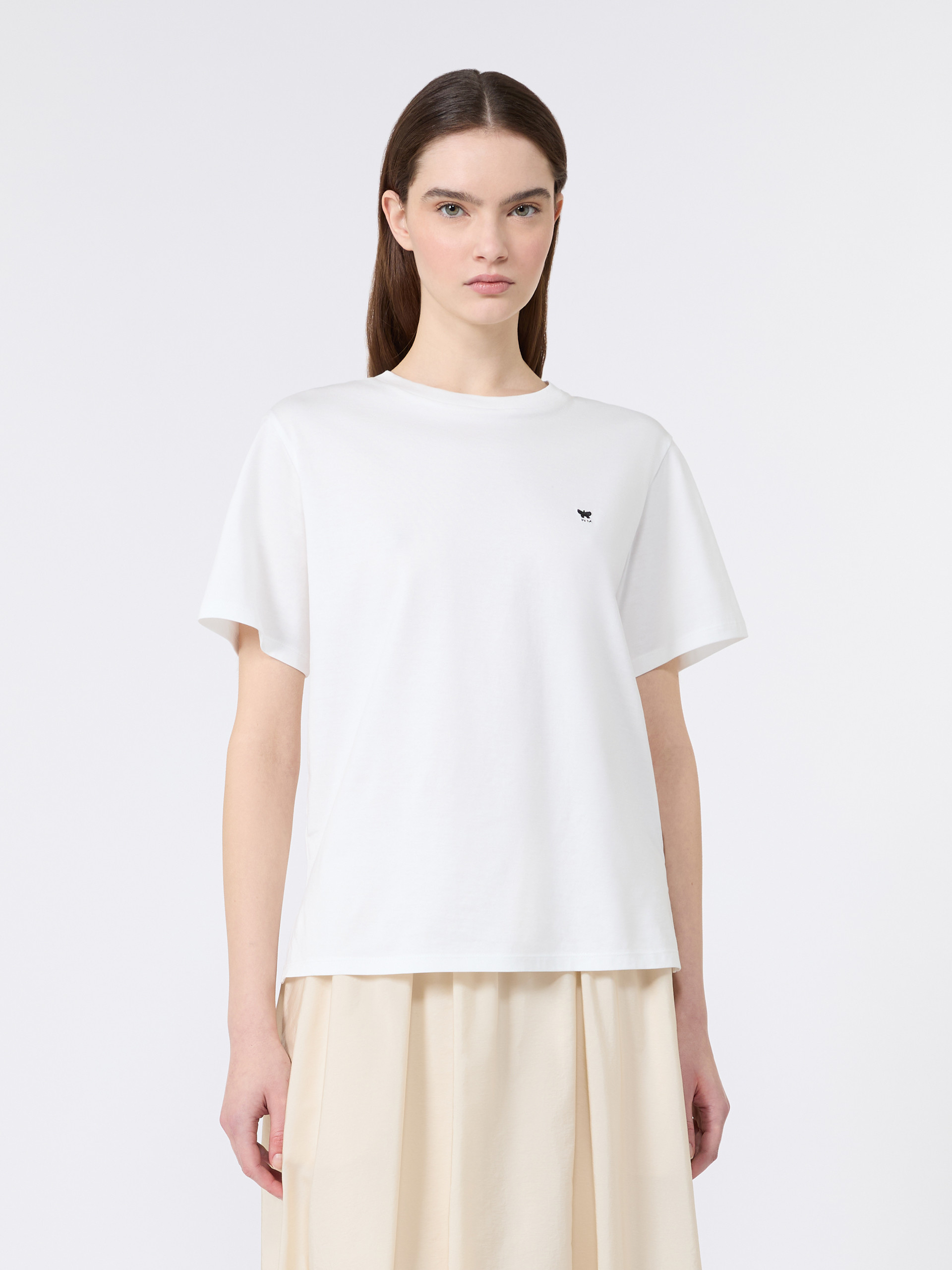 Pure cotton jersey T-shirt - WHITE - Weekend Max Mara - 2