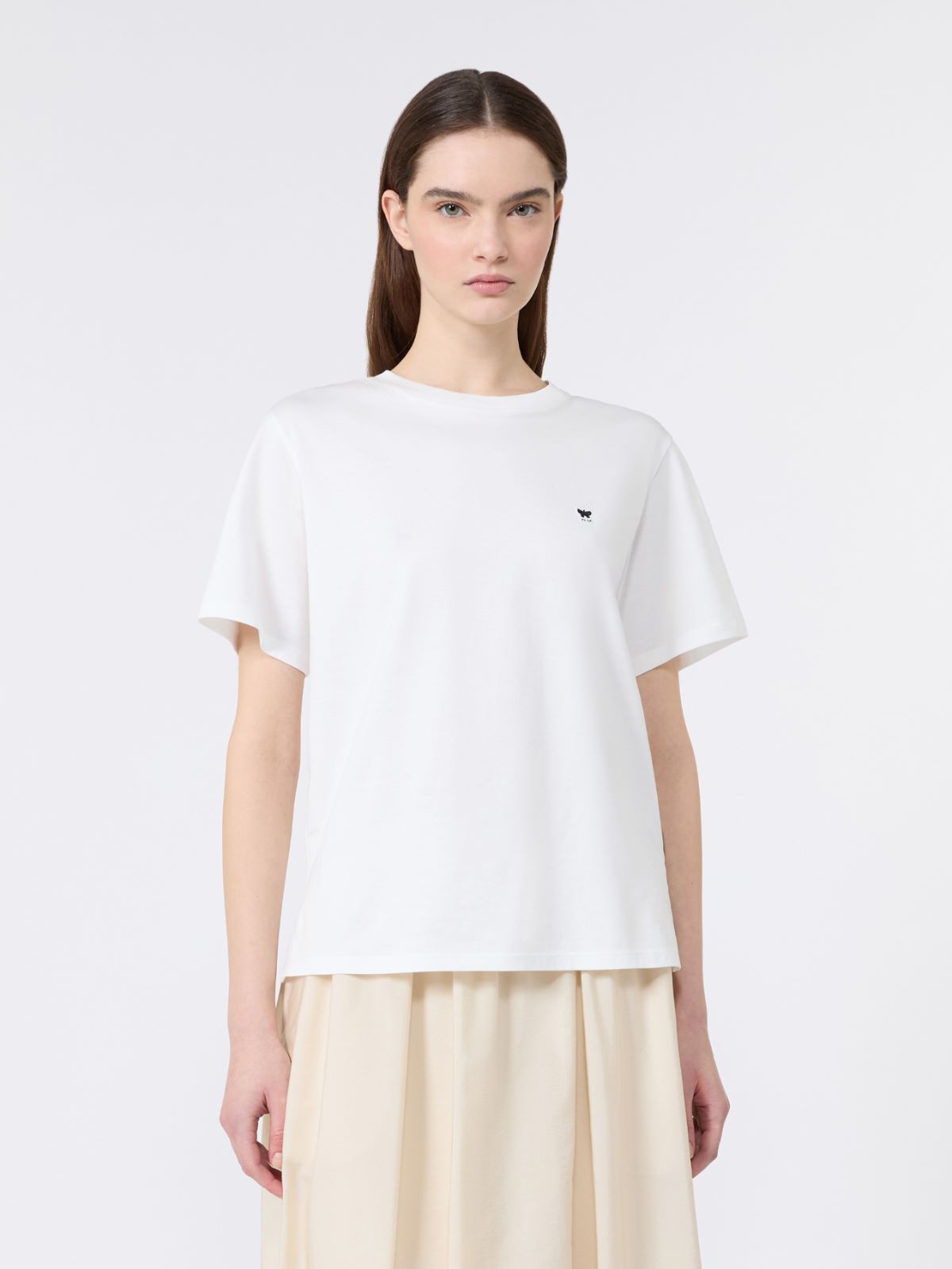 Pure cotton jersey T-shirt - WHITE - Weekend Max Mara - 2
