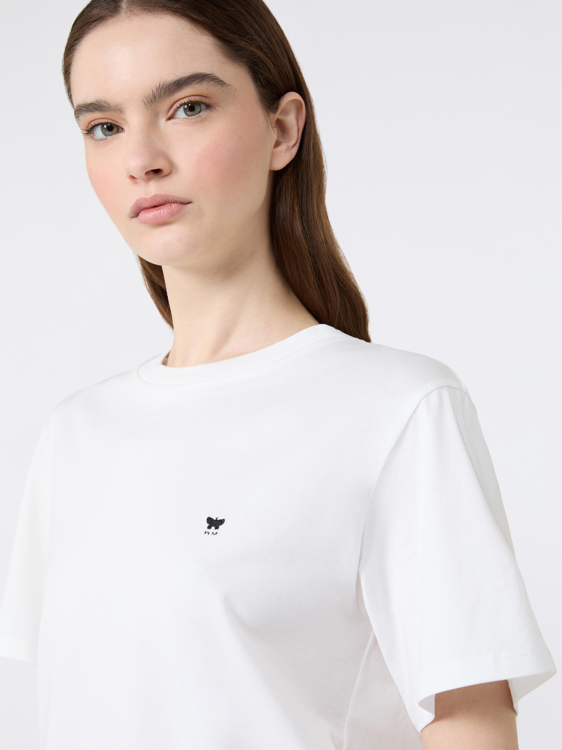 Pure cotton jersey T-shirt - WHITE - Weekend Max Mara - 5