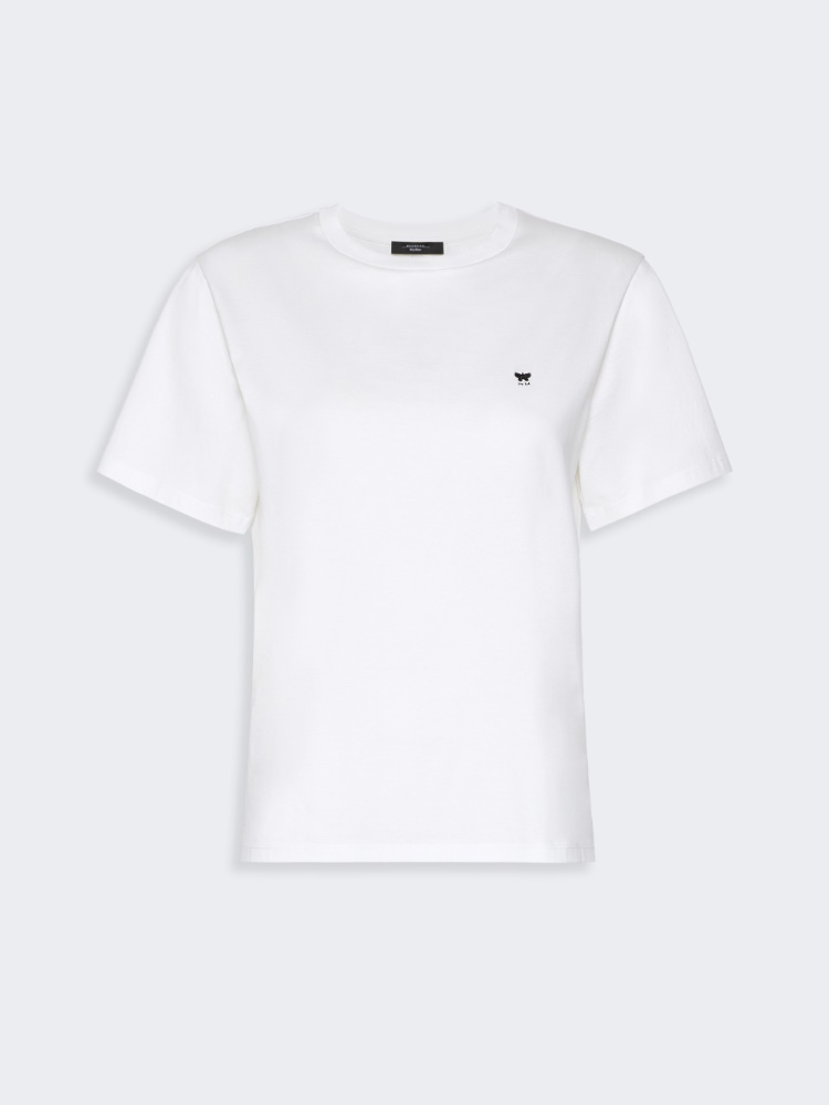 Pure cotton jersey T-shirt - WHITE - Weekend Max Mara - 7