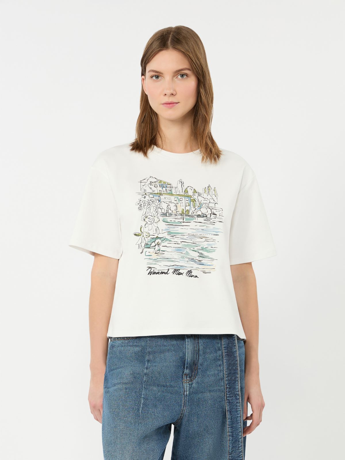 Boxy-fit cotton T-shirt - WHITE - Weekend Max Mara - 2