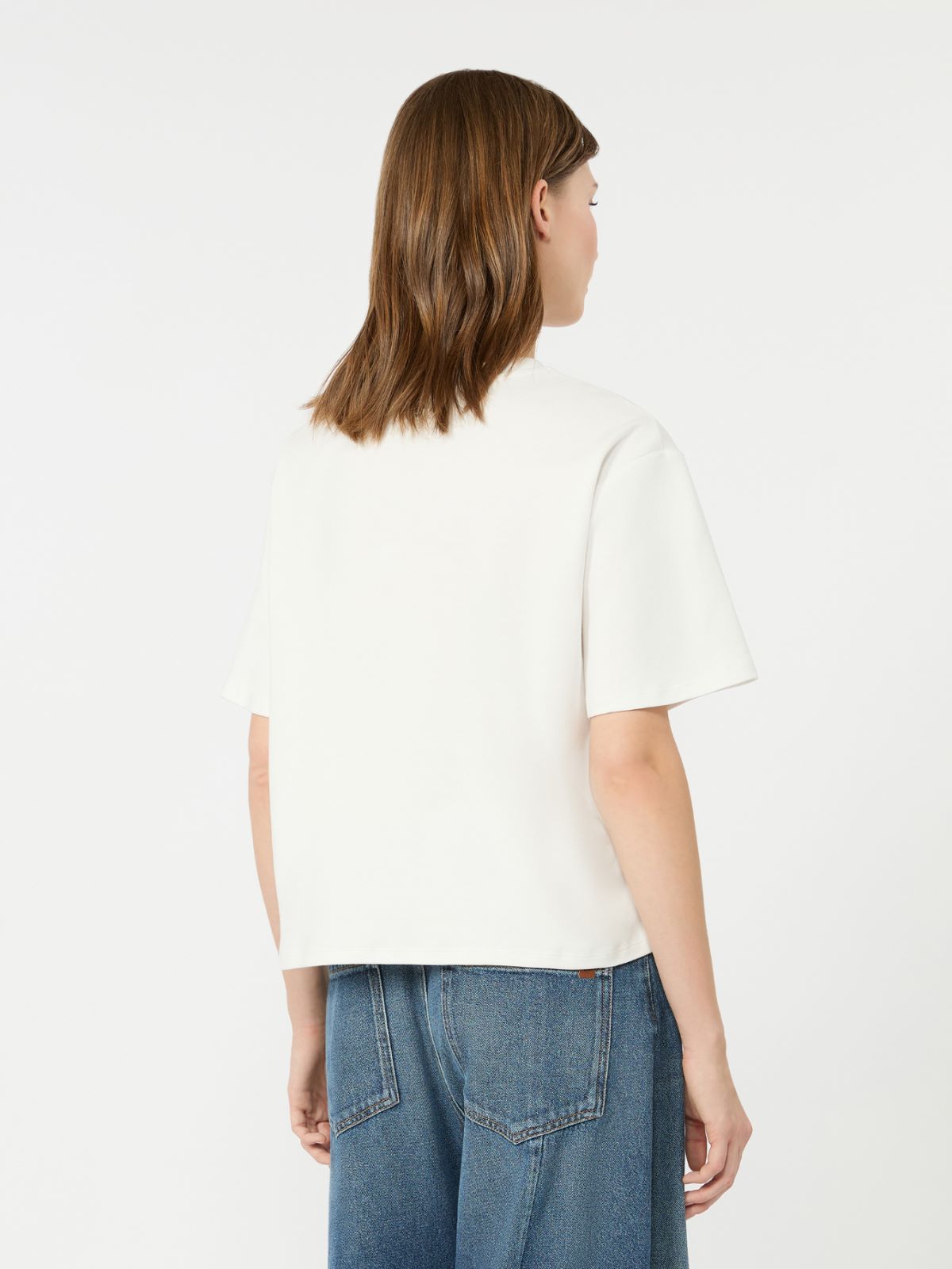 Boxy-fit cotton T-shirt - WHITE - Weekend Max Mara - 3