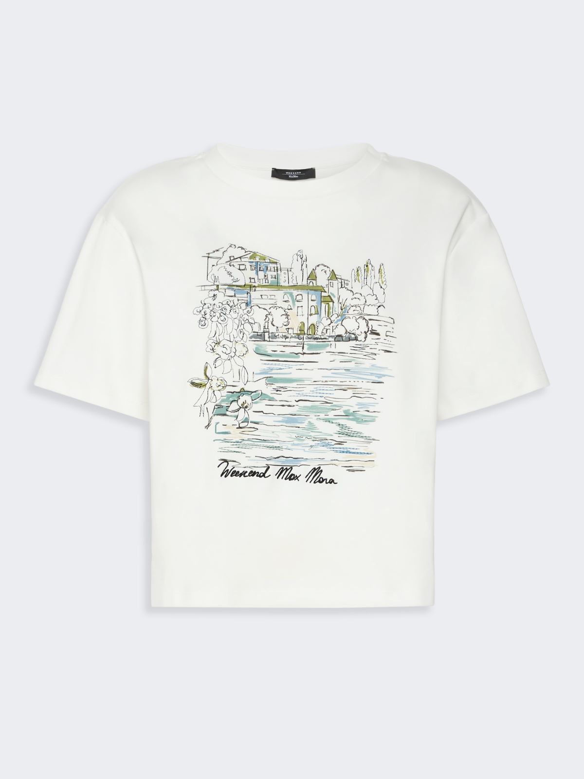 Boxy-fit cotton T-shirt - WHITE - Weekend Max Mara - 5