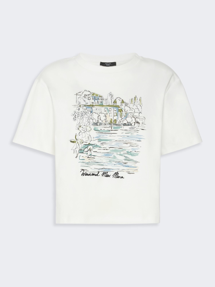 Boxy-fit cotton T-shirt - WHITE - Weekend Max Mara - 2