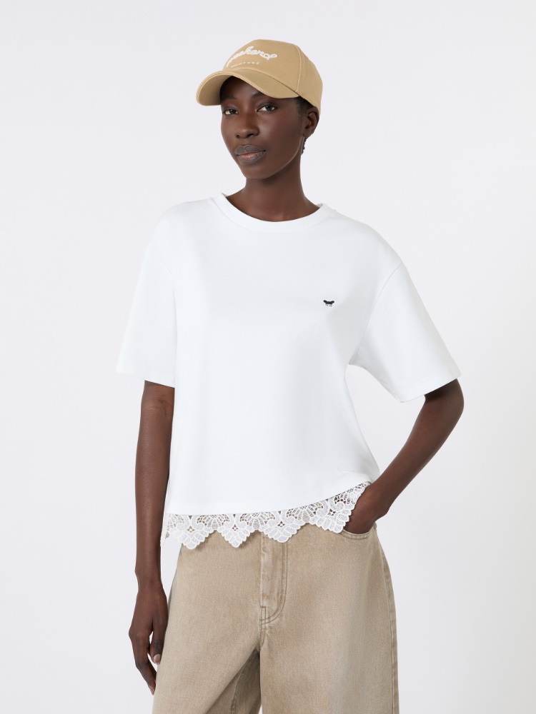 Boxy-fit cotton T-shirt - WHITE - Weekend Max Mara
