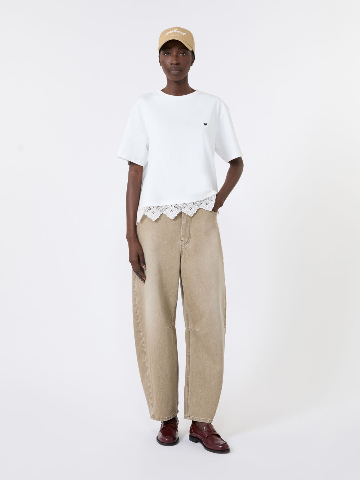 Boxy-fit cotton T-shirt - WHITE - Weekend Max Mara