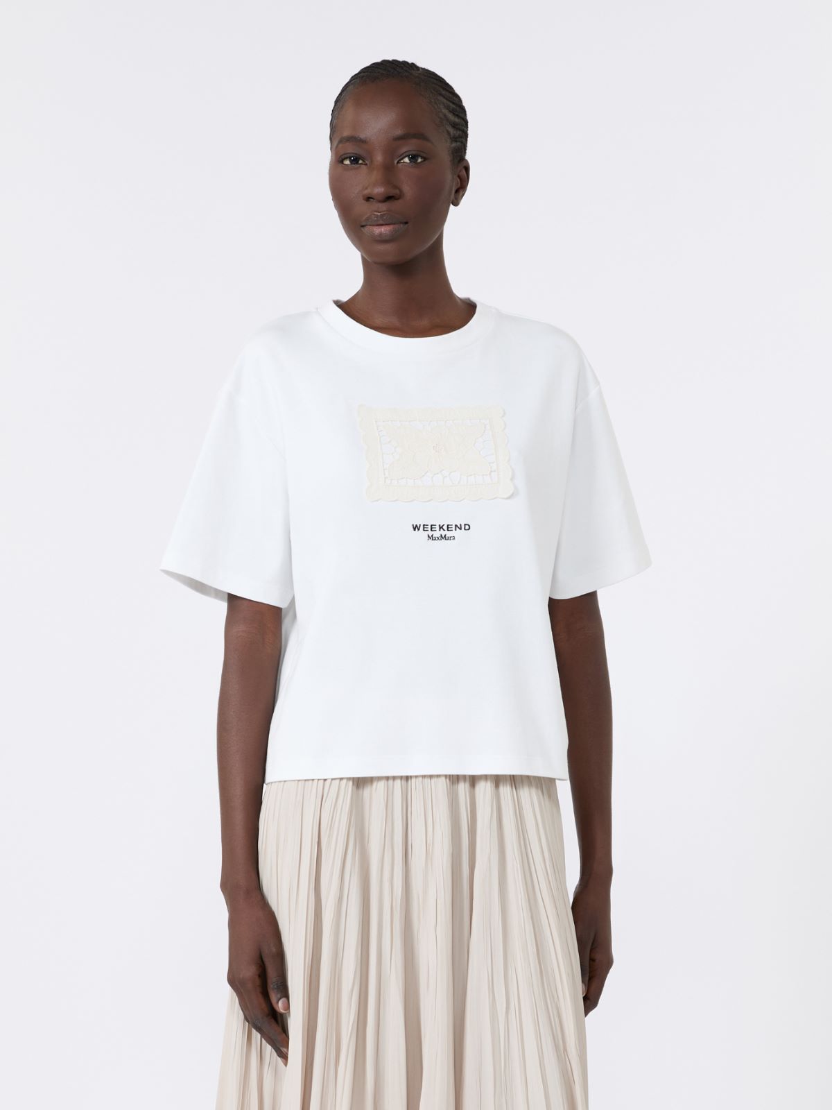 Boxy-fit cotton T-shirt - WHITE - Weekend Max Mara - 2