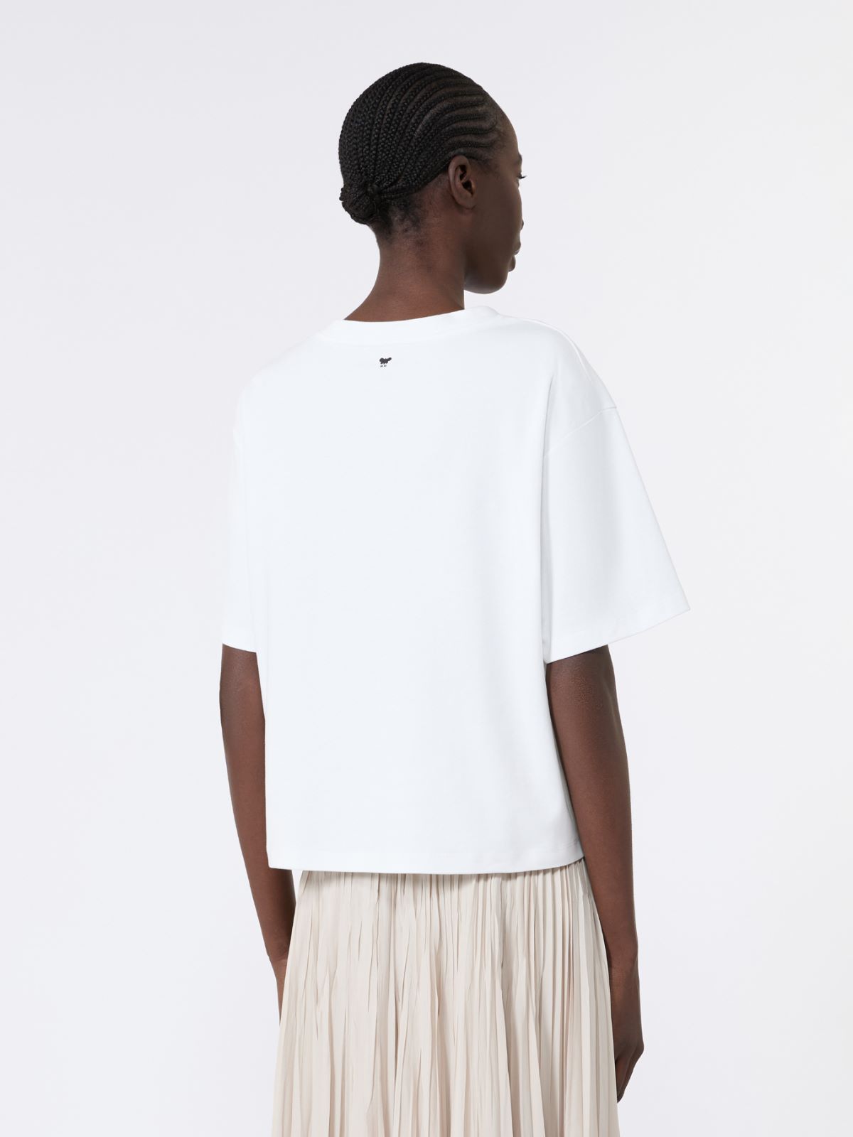 Boxy-fit cotton T-shirt - WHITE - Weekend Max Mara - 3