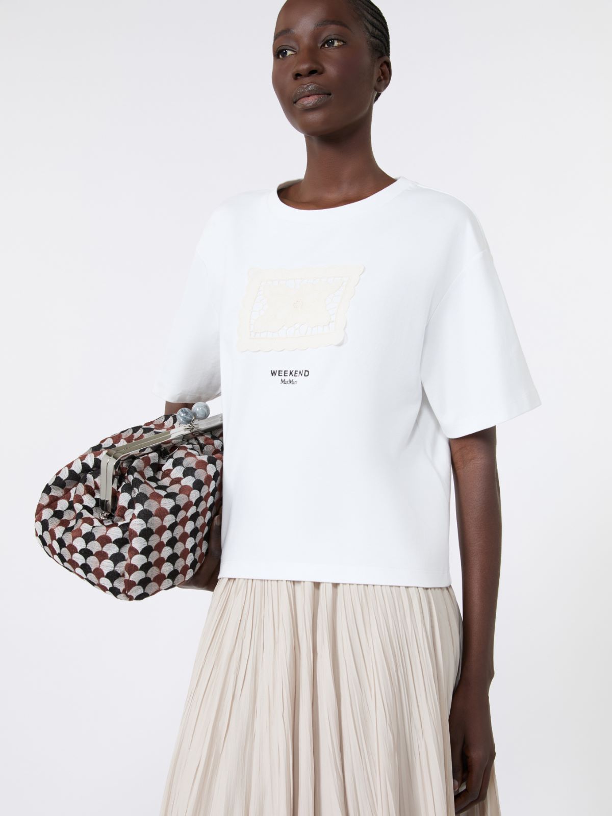 Boxy-fit cotton T-shirt - WHITE - Weekend Max Mara - 4