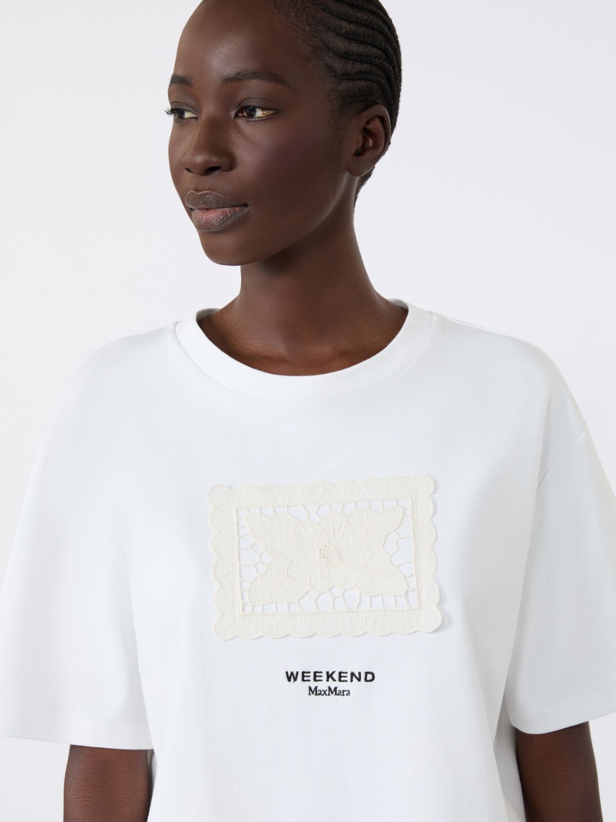 Boxy-fit cotton T-shirt - WHITE - Weekend Max Mara - 5